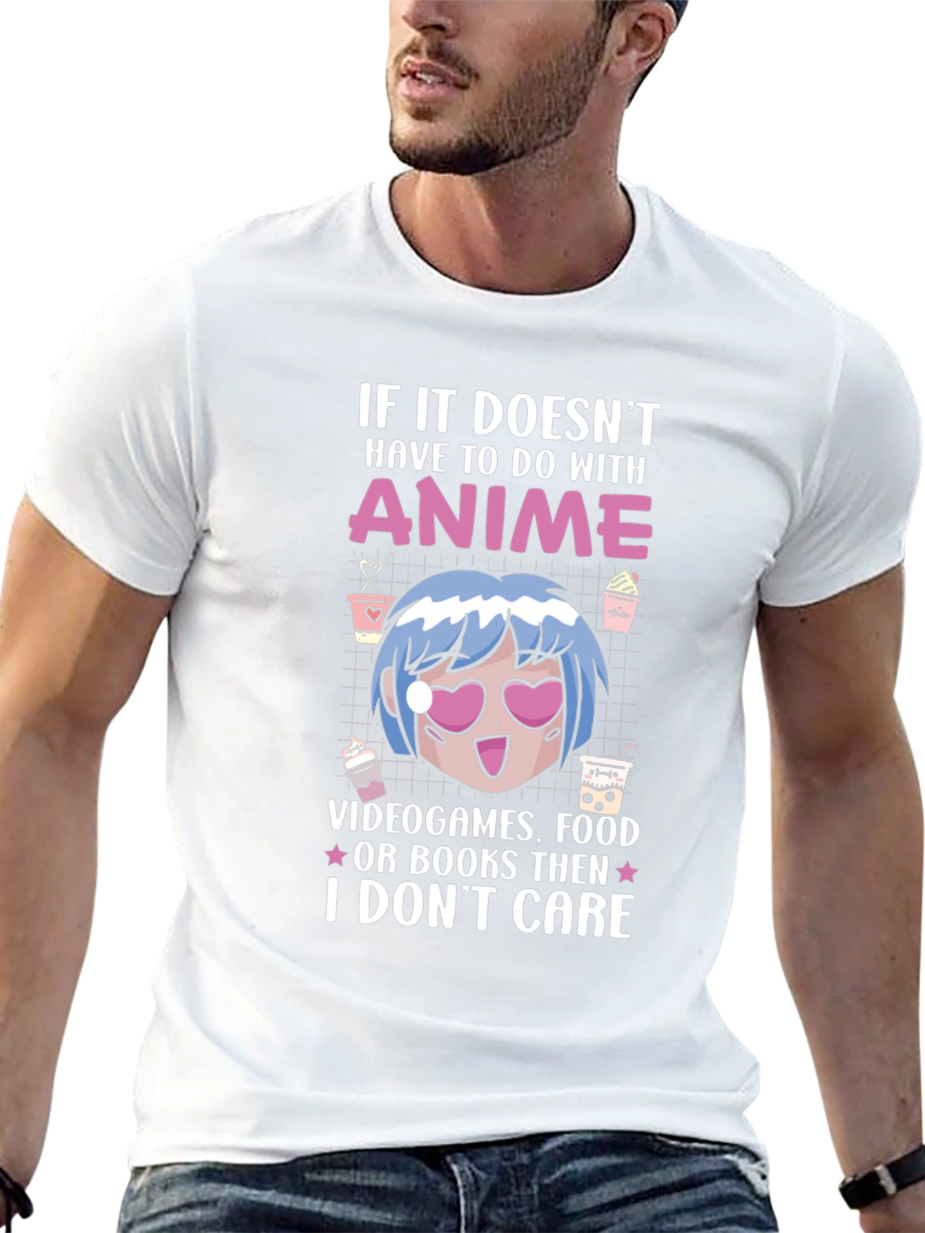 Anime Lover Tee - I Dont Care Graphic T-Shirt