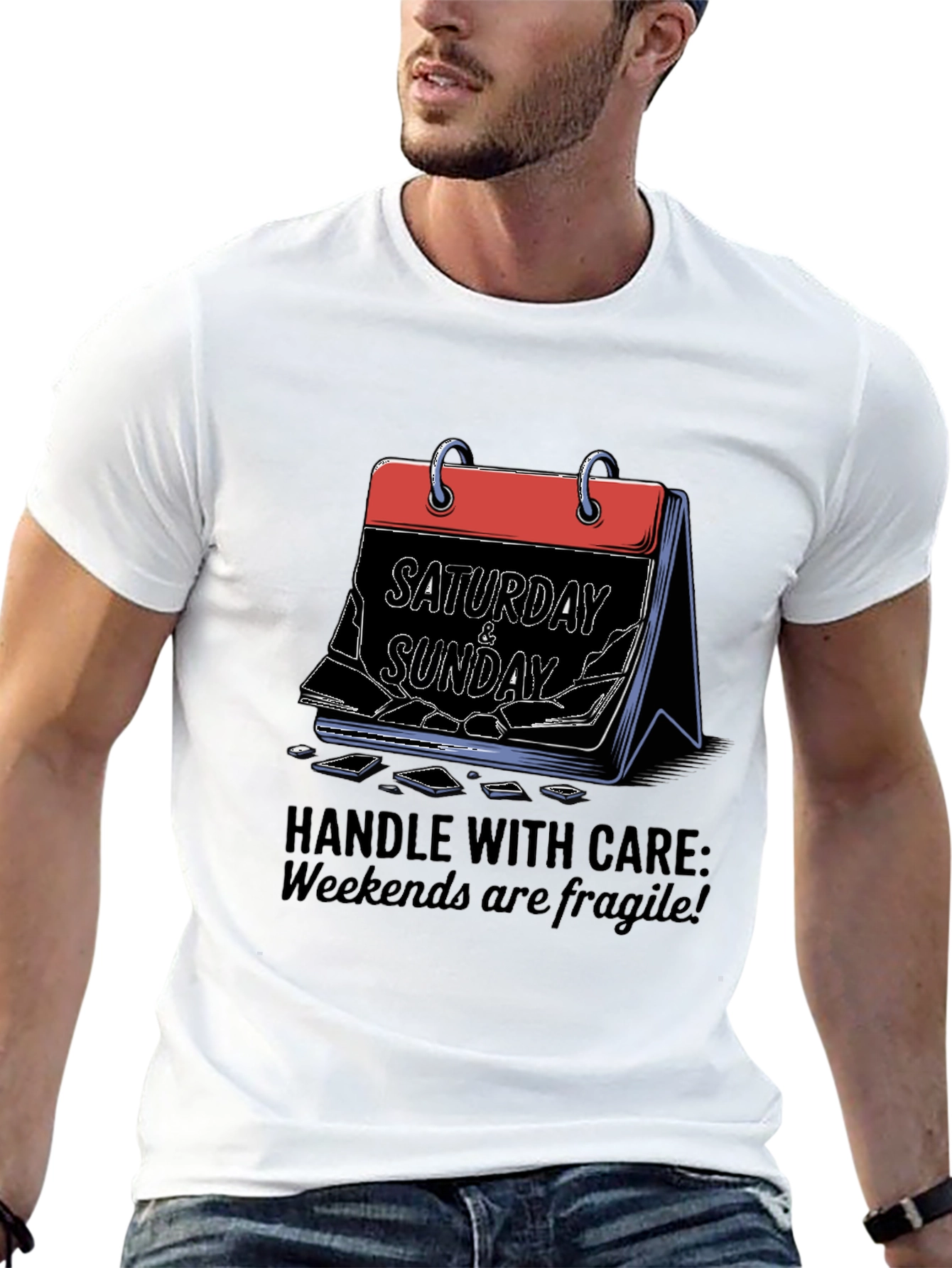 Fragile Weekends Graphic Tee - Handle With Care T-Shirt