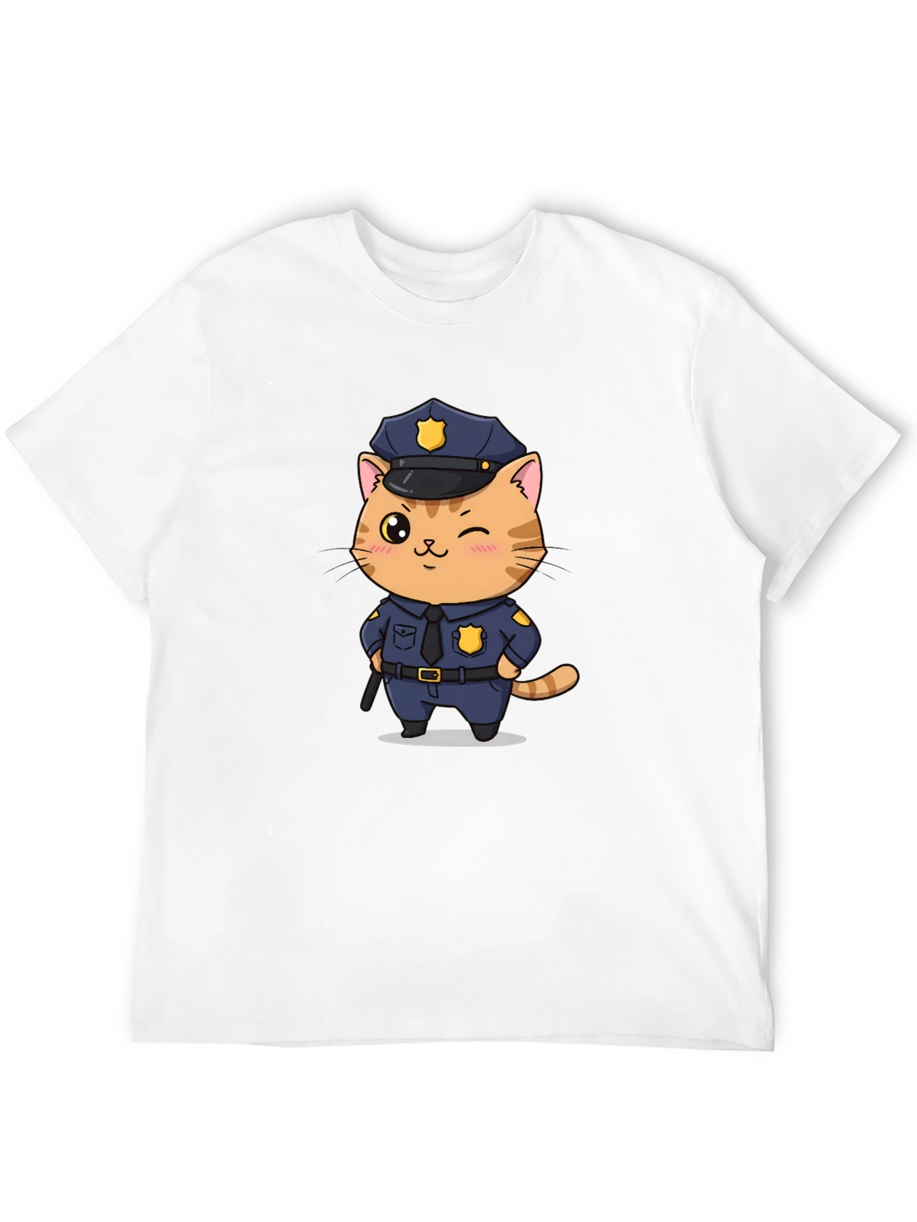 Cat Cop T-Shirt - Funny Police Kitten Tee