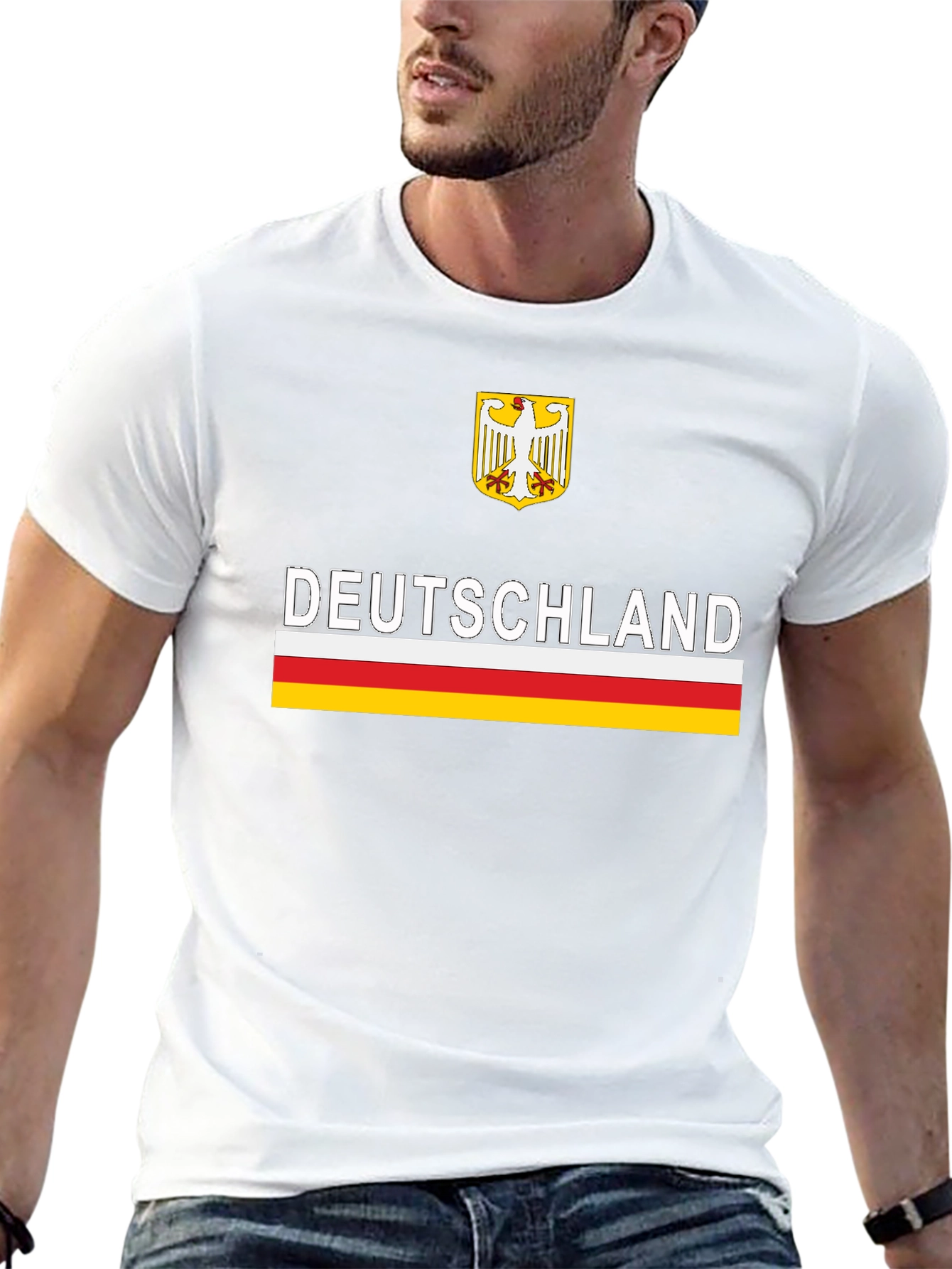 Deutschland Eagle Crest Graphic Tee - Black