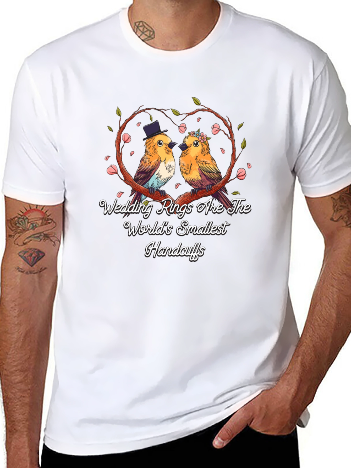 Wedding Rings Handcuffs T-Shirt