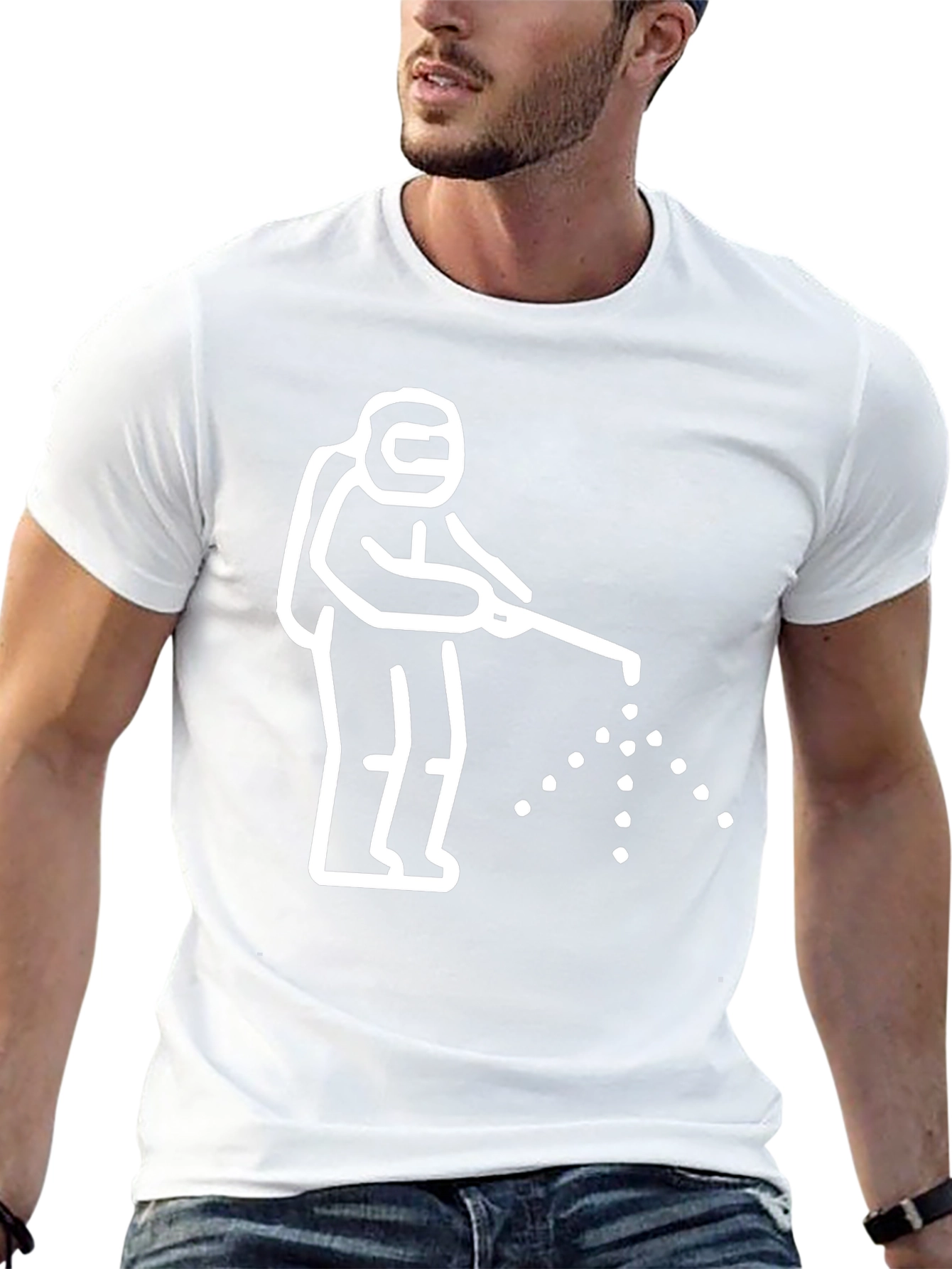 Hazmat Spray T-Shirt - Black Cotton Graphic Tee