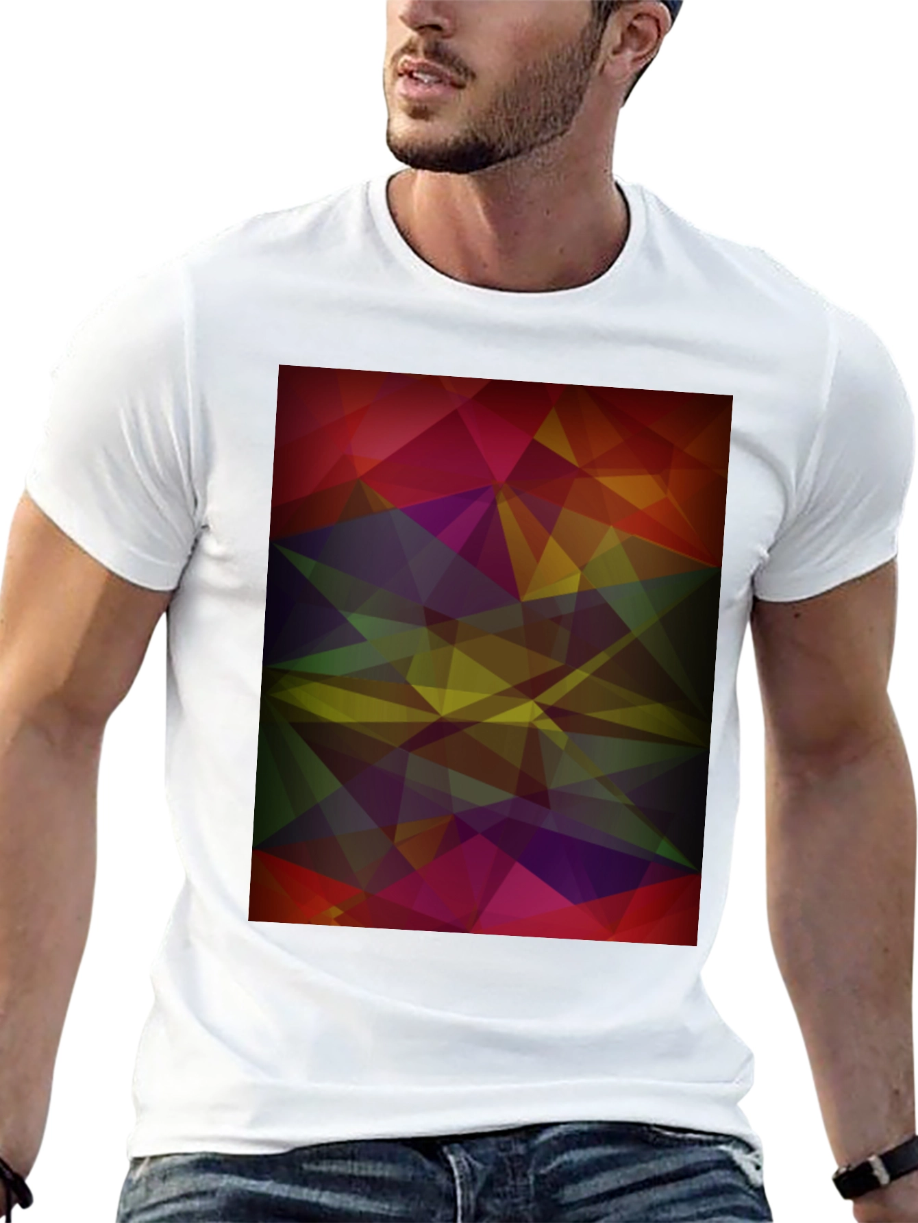 Abstract Geometric Black T-Shirt