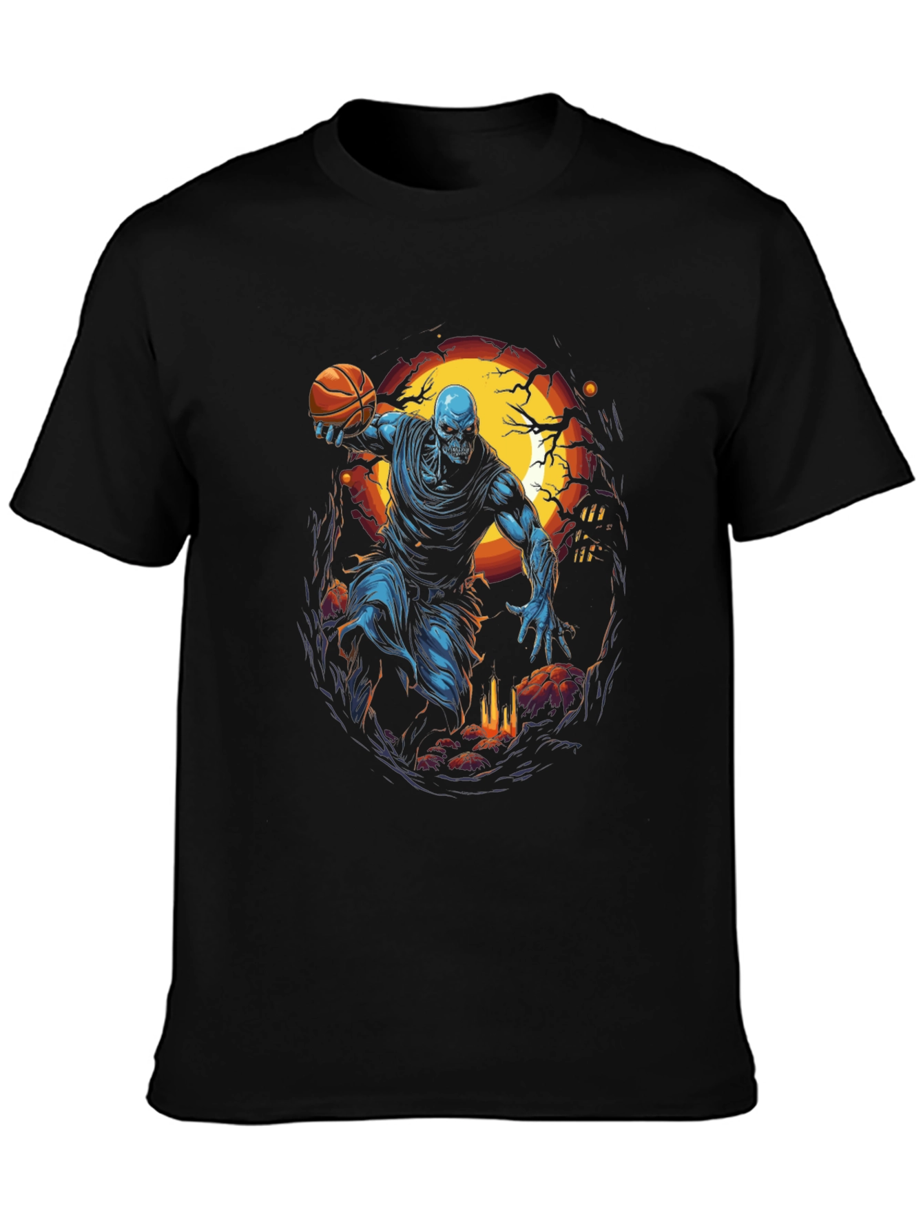 Spooky Zombie Basketball T-Shirt