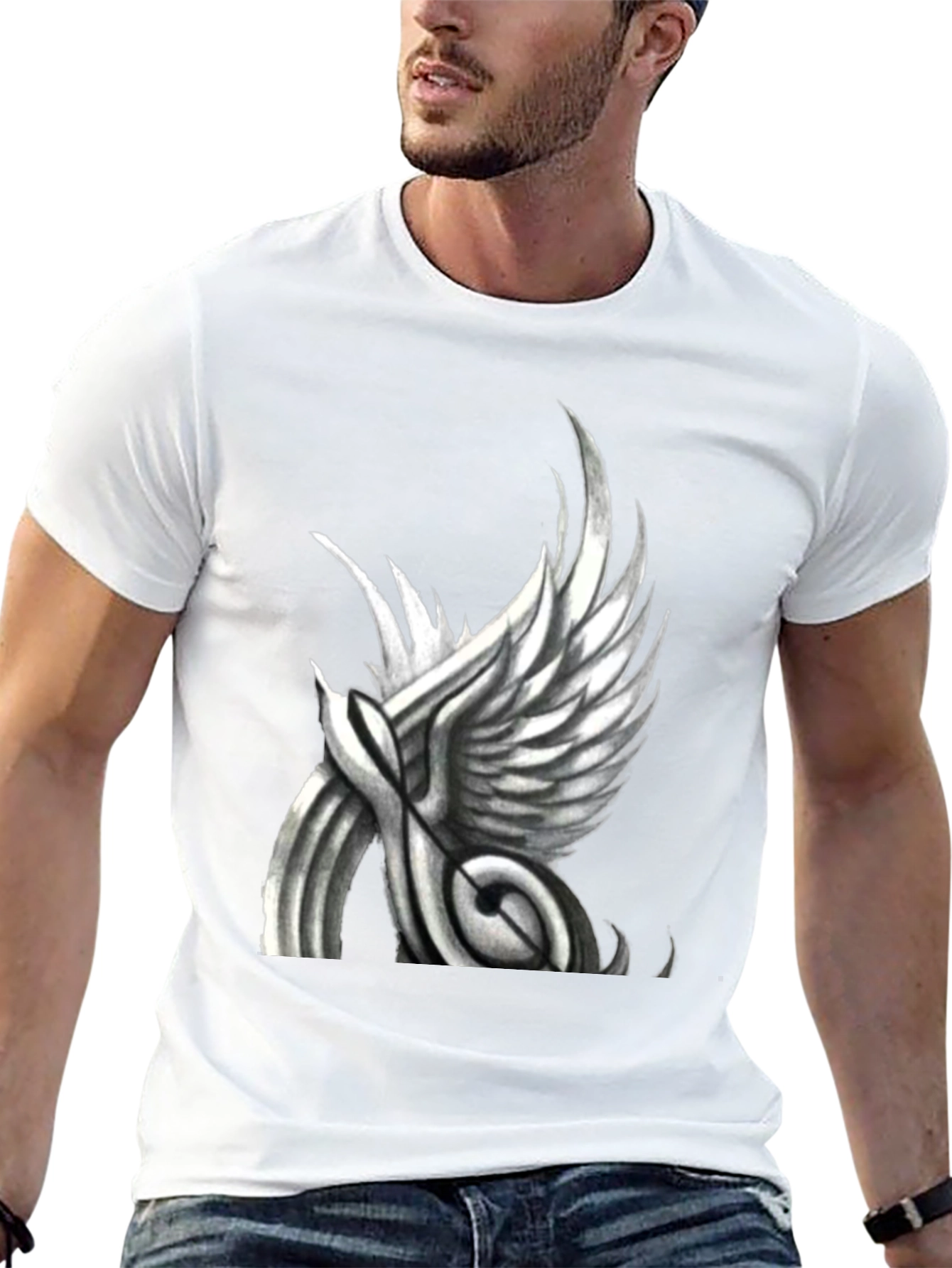 Winged Note Graphic T-Shirt