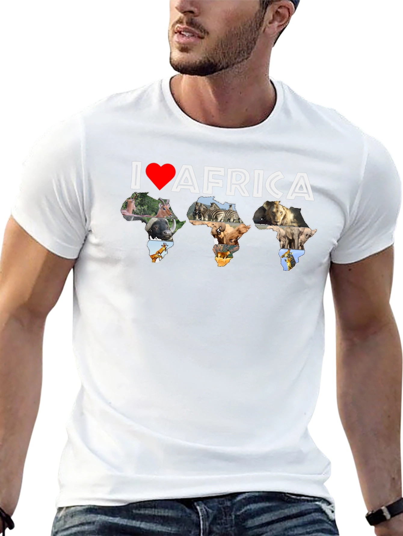 I Love Africa T-Shirt - Wildlife Design