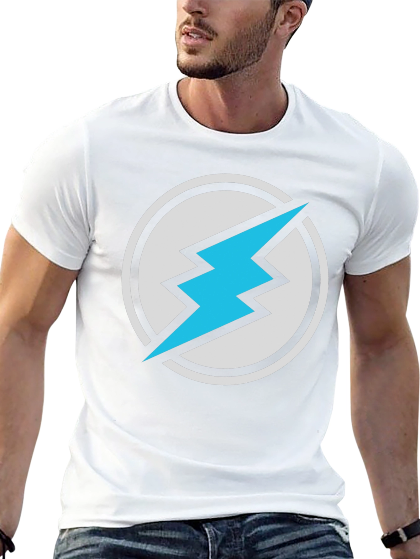 Lightning Bolt Graphic T-Shirt - Black