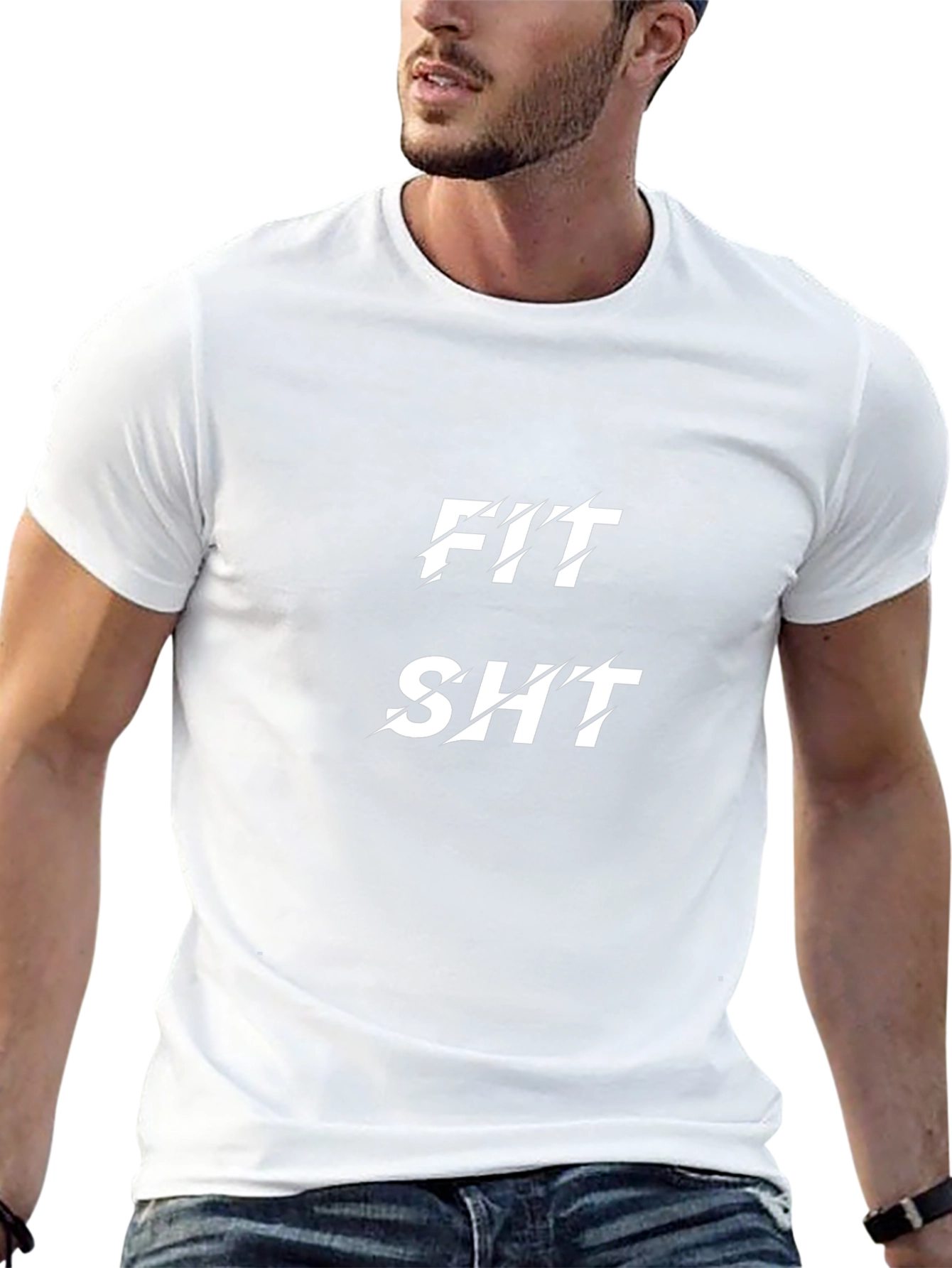 Fit Sht Graphic Print Black T-Shirt