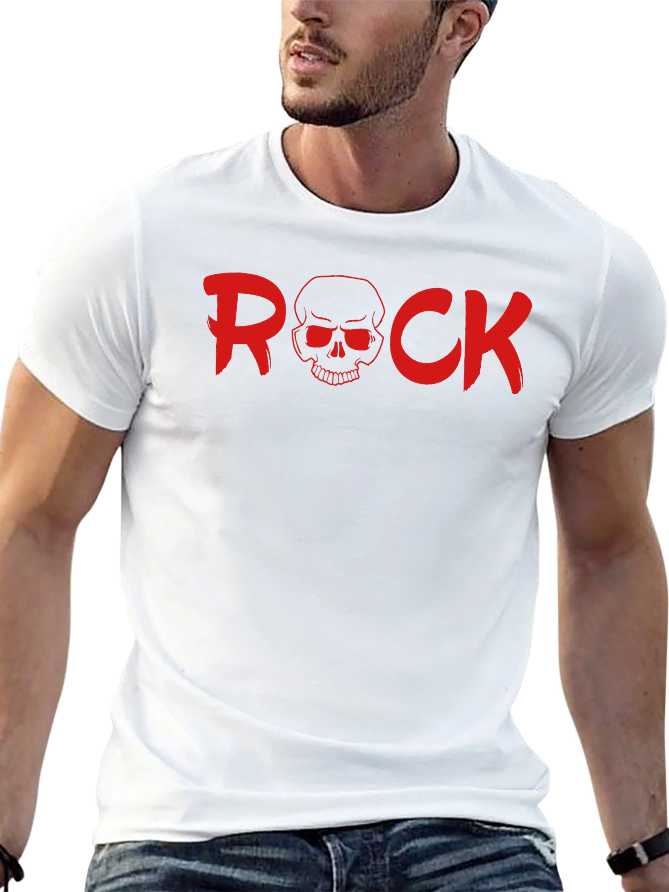 Rock Skull Graphic T-Shirt - Bold & Edgy