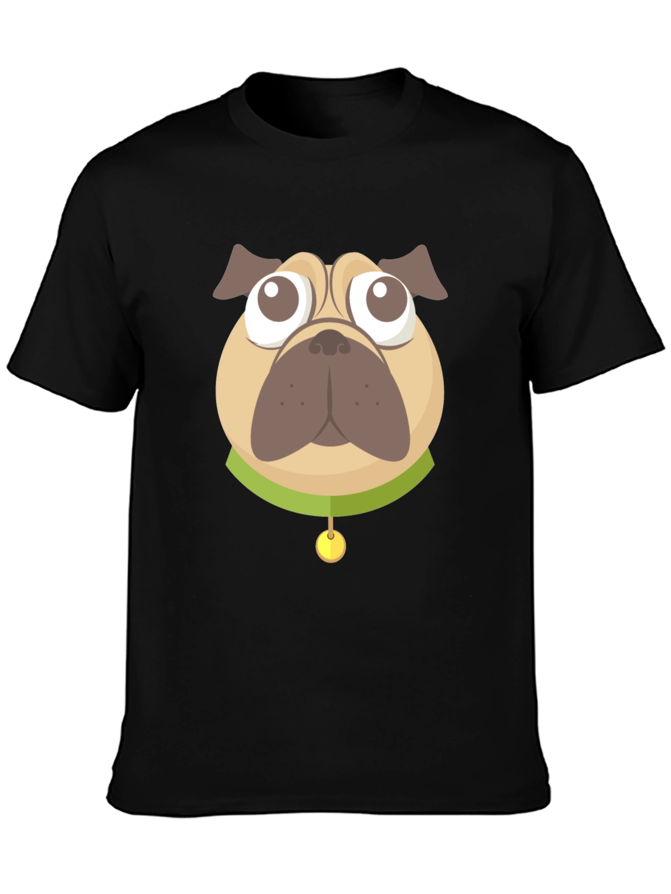 Pug Graphic Black T-Shirt