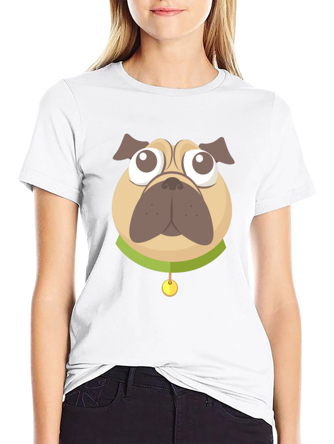 Pug Graphic Black T-Shirt
