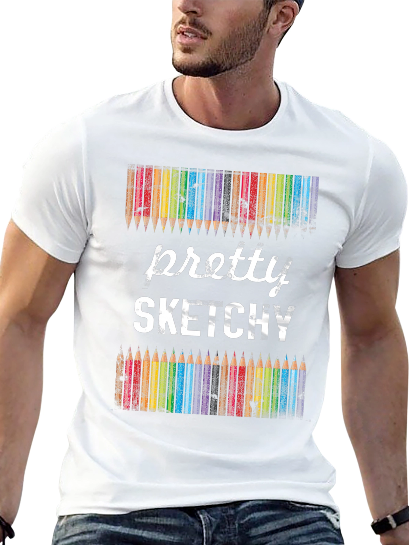 Pretty Sketchy Graphic Tee - Artist Humor T-Shirt