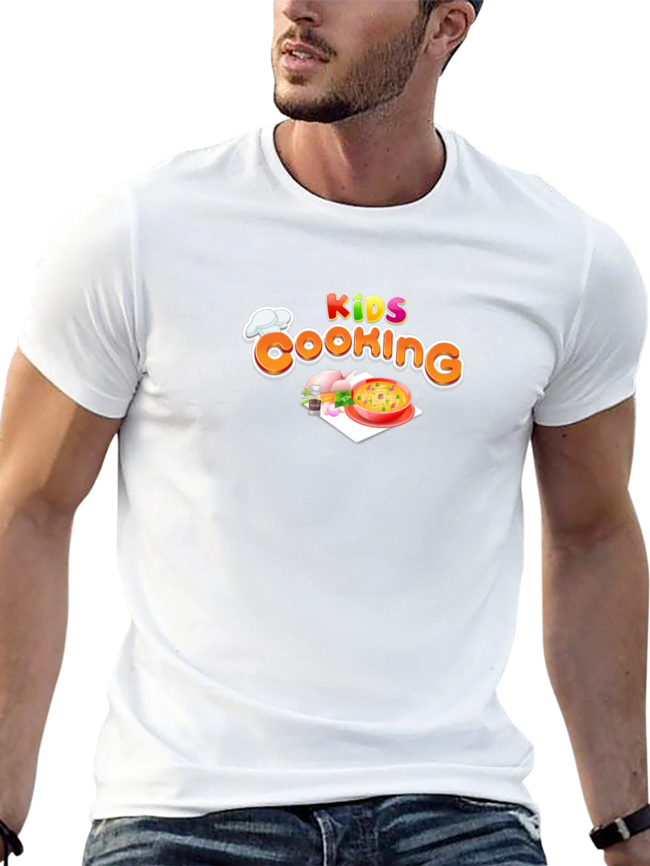 Kids Cooking Black Graphic T-Shirt