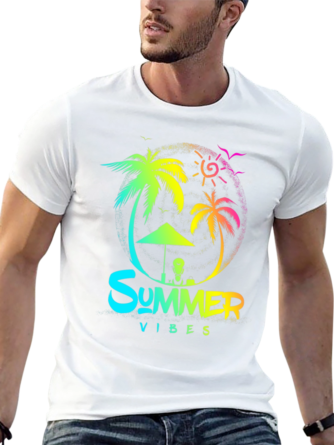 Summer Vibes Graphic T-Shirt Black