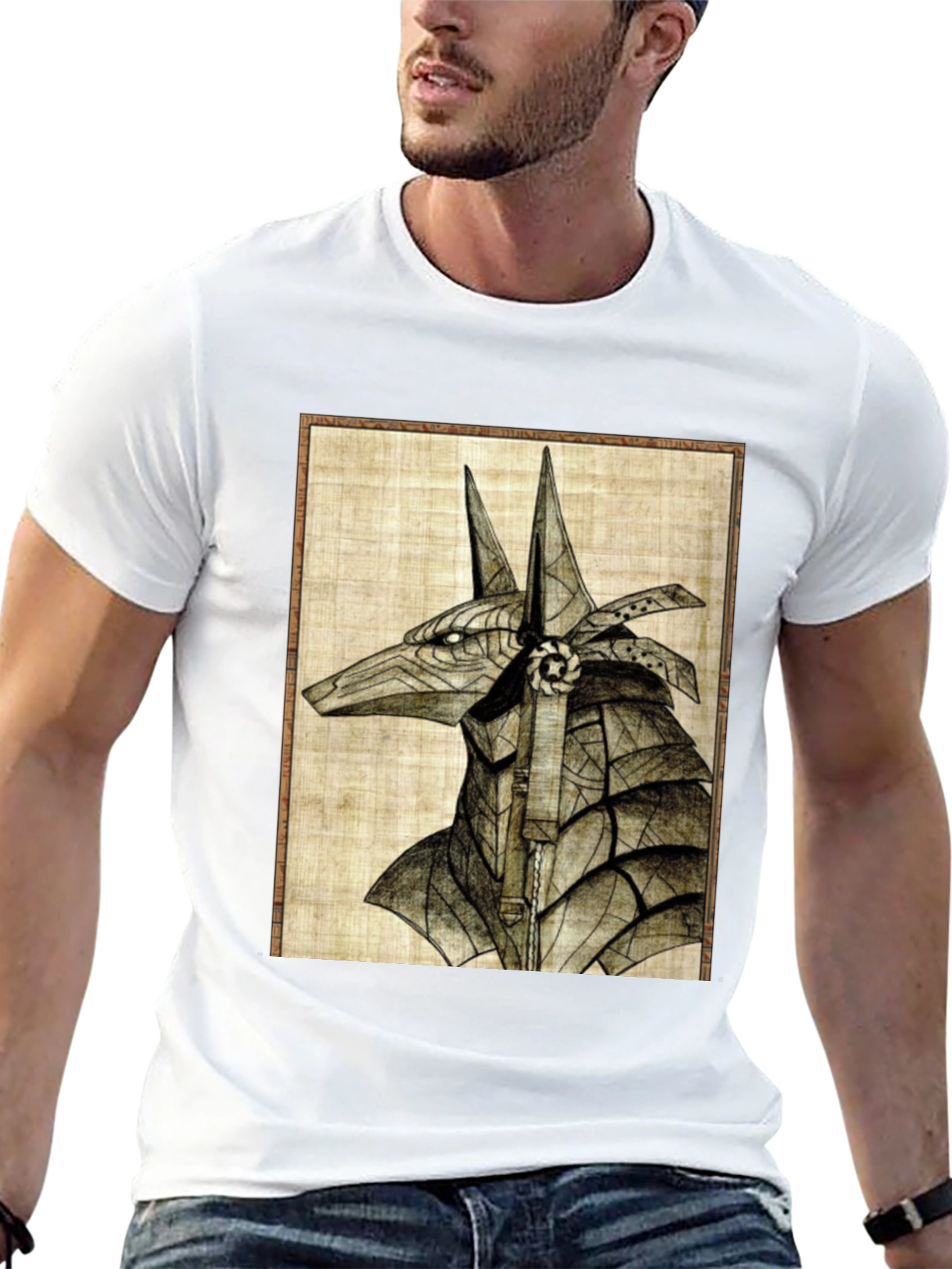 Anubis Graphic Tee - Ancient Egypt Art T-Shirt