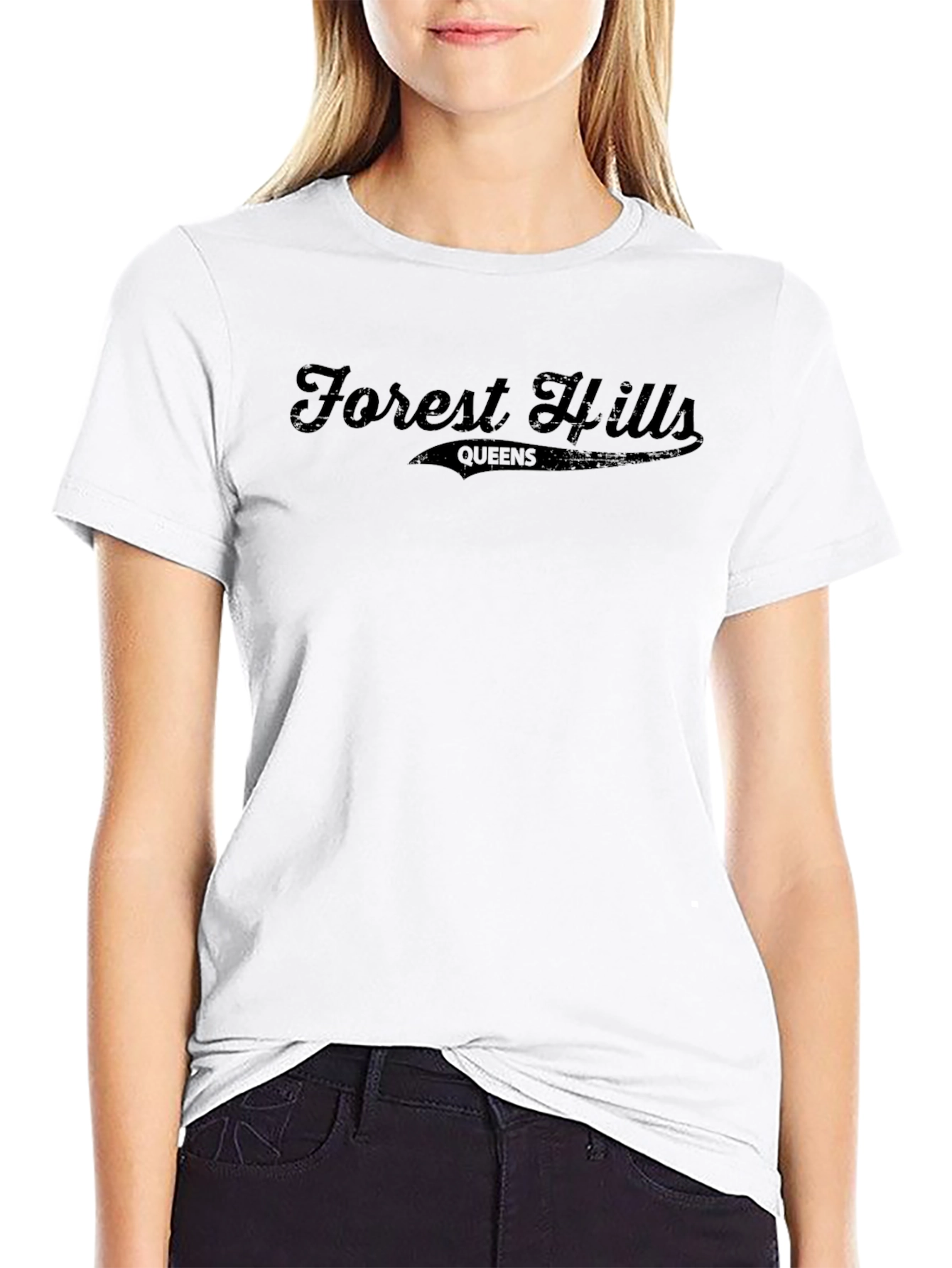 Forest Hills Queens Black Graphic Tee