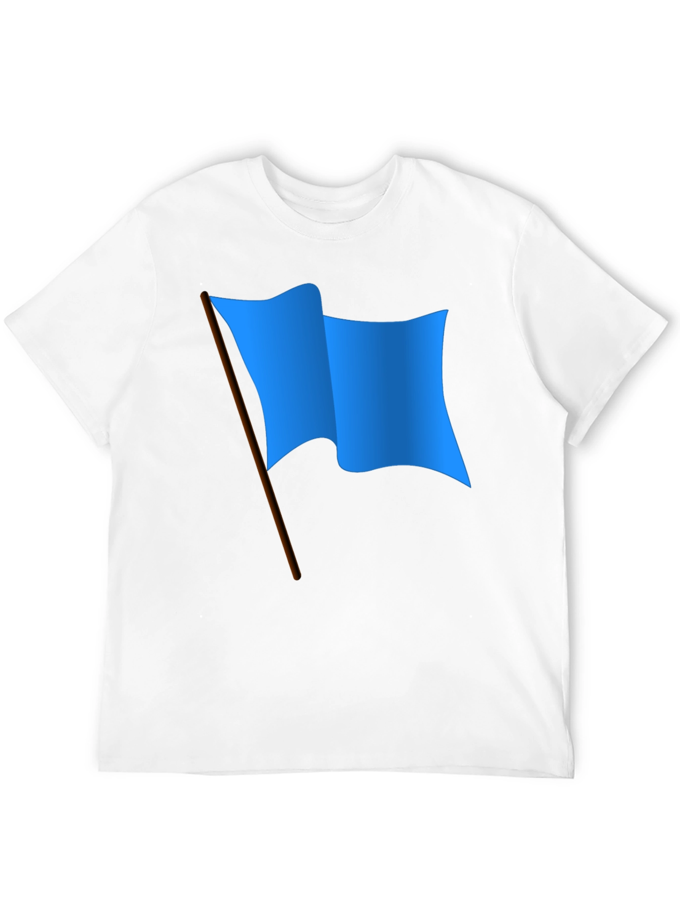 Blue Flag Graphic Black T-Shirt