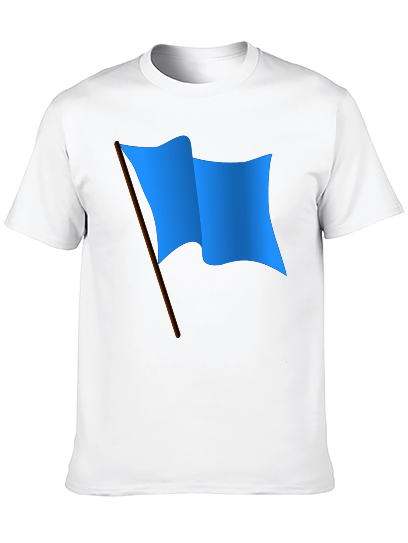 Blue Flag Graphic Black T-Shirt