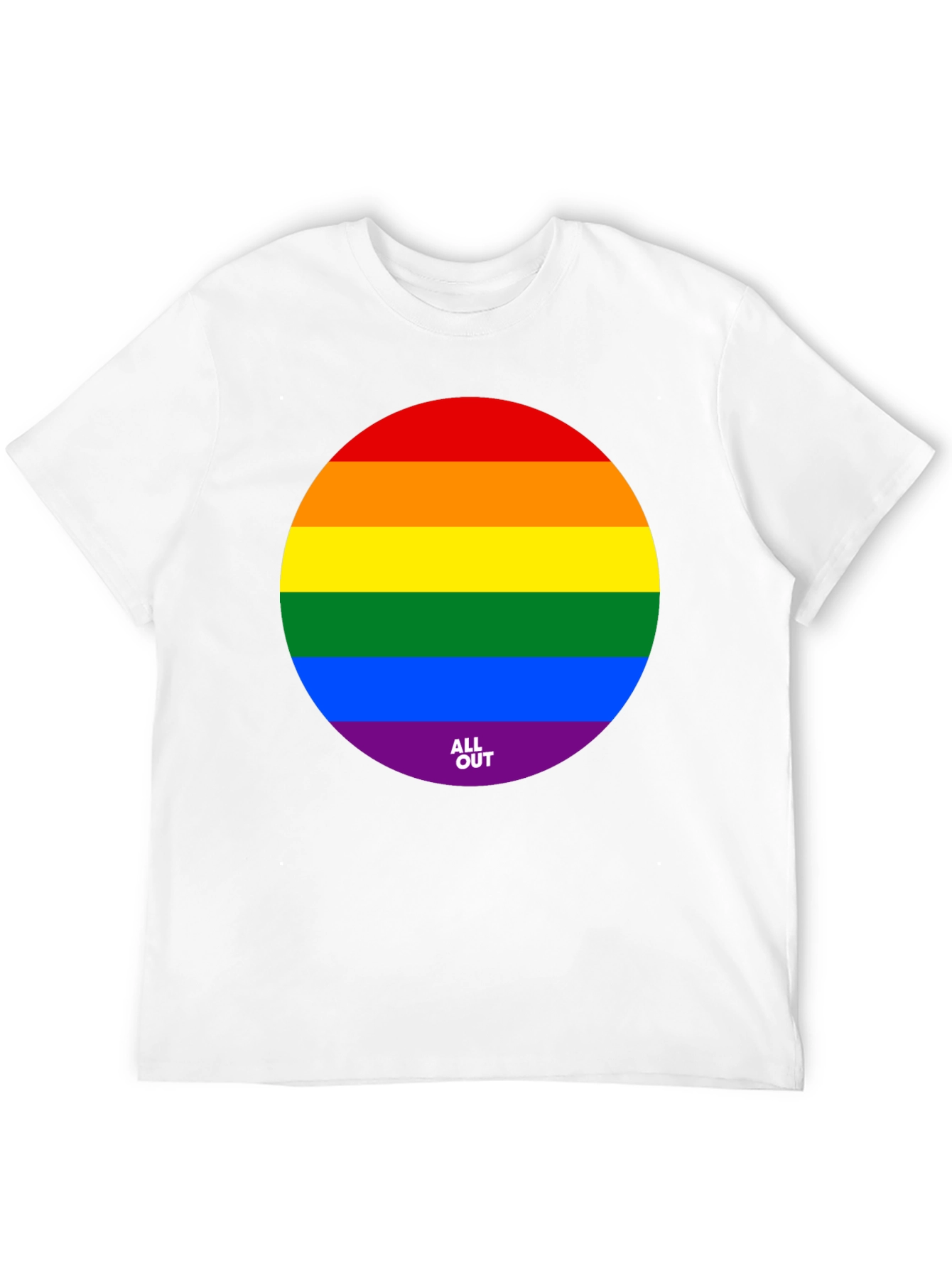 Pride Rainbow Circle Graphic Tee - Black