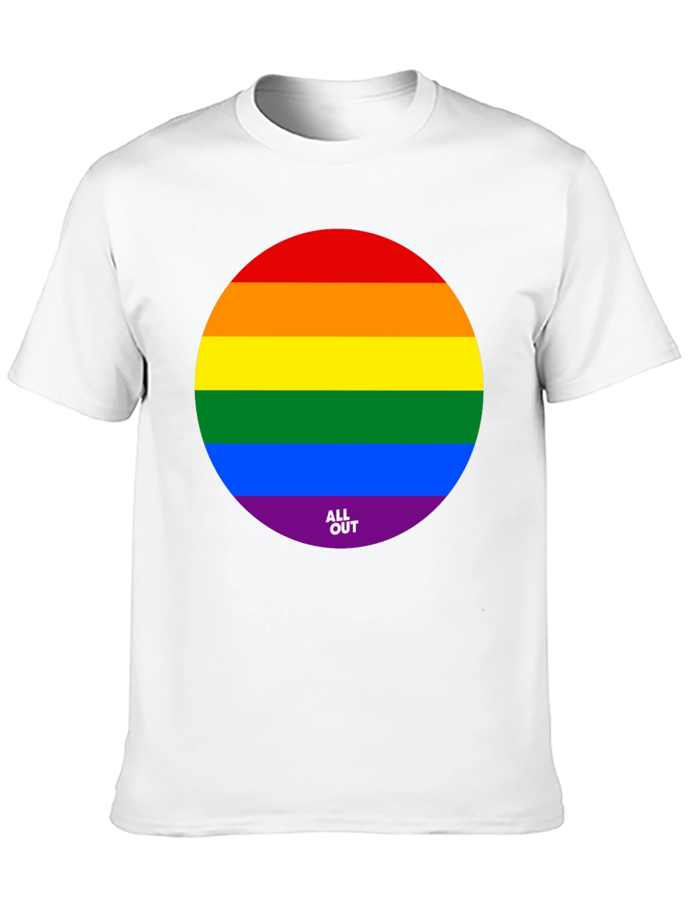 Pride Rainbow Circle Graphic Tee - Black