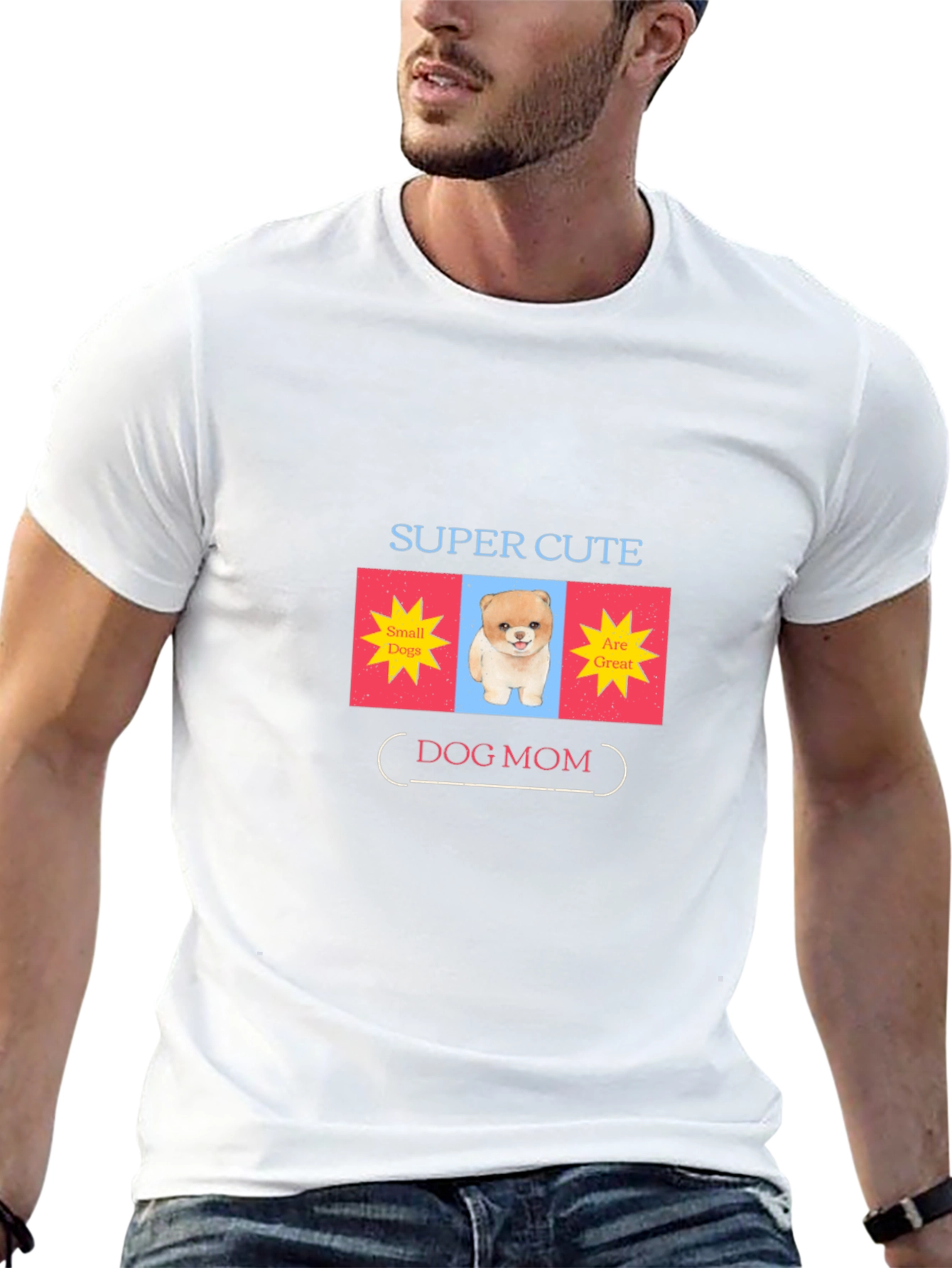 Super Cute Dog Mom Graphic T-Shirt