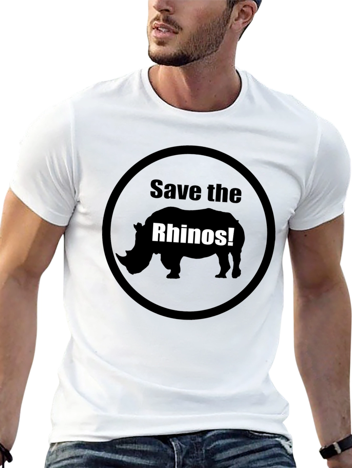 Save the Rhinos Graphic Tee - Black