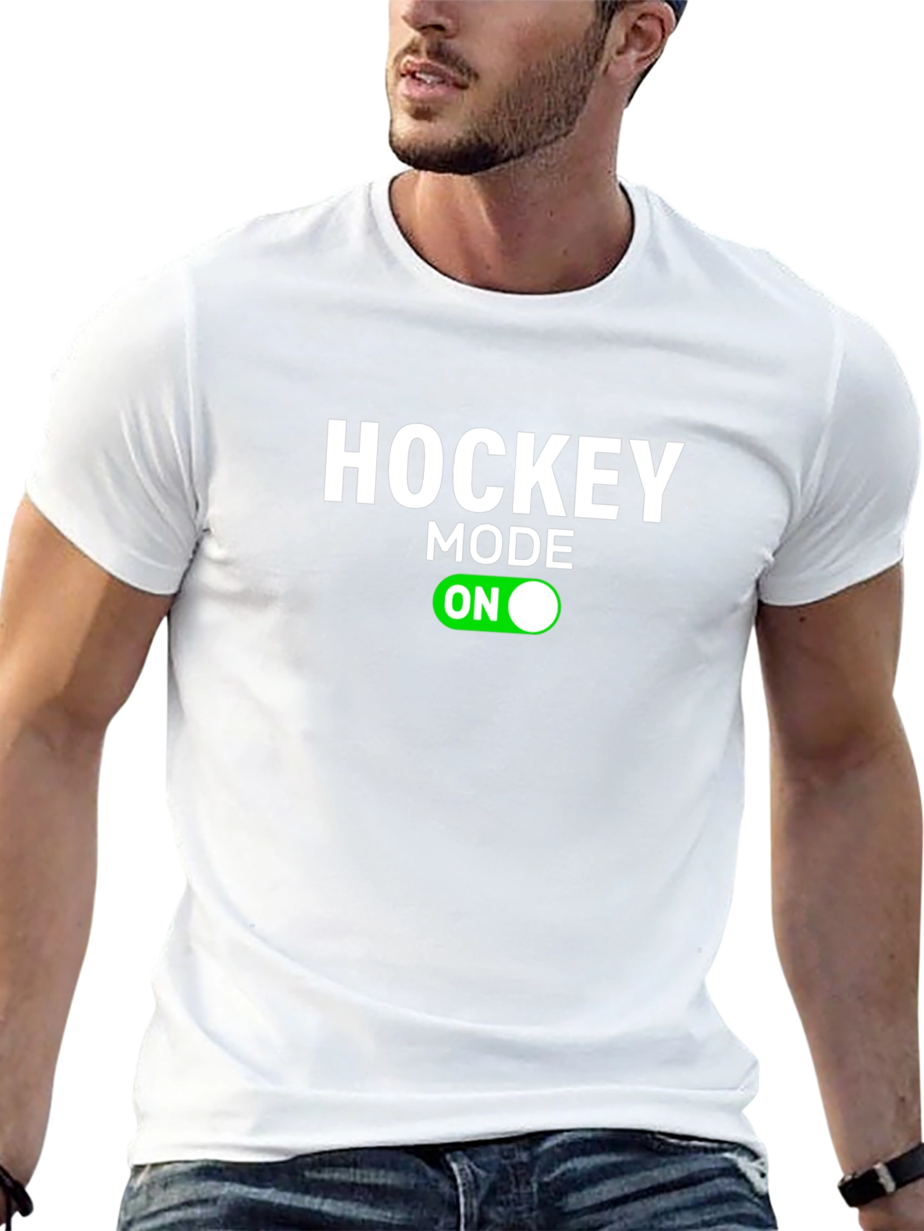 Hockey Mode ON Black T-Shirt