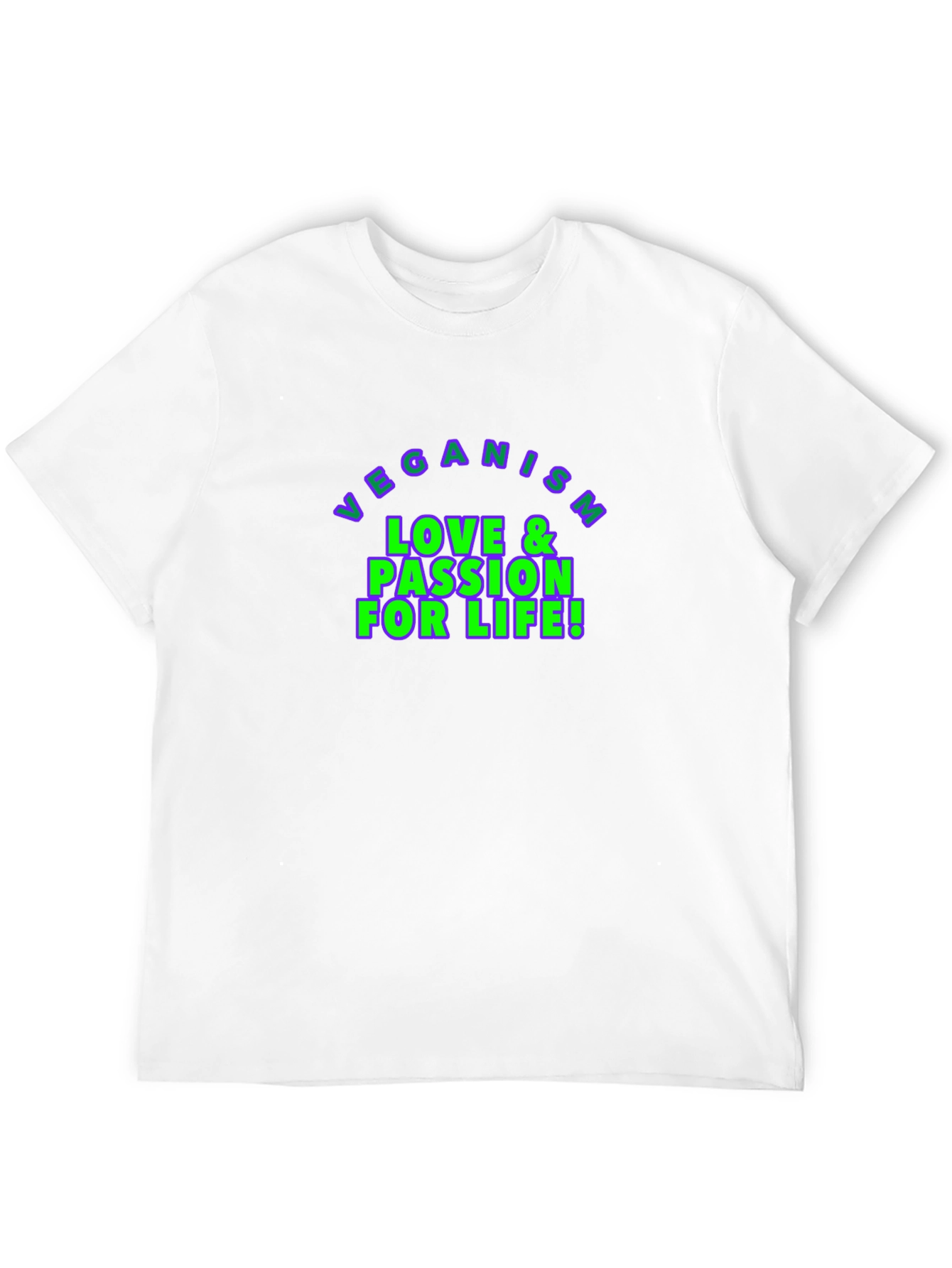 Veganism Love & Passion for Life Black T-Shirt