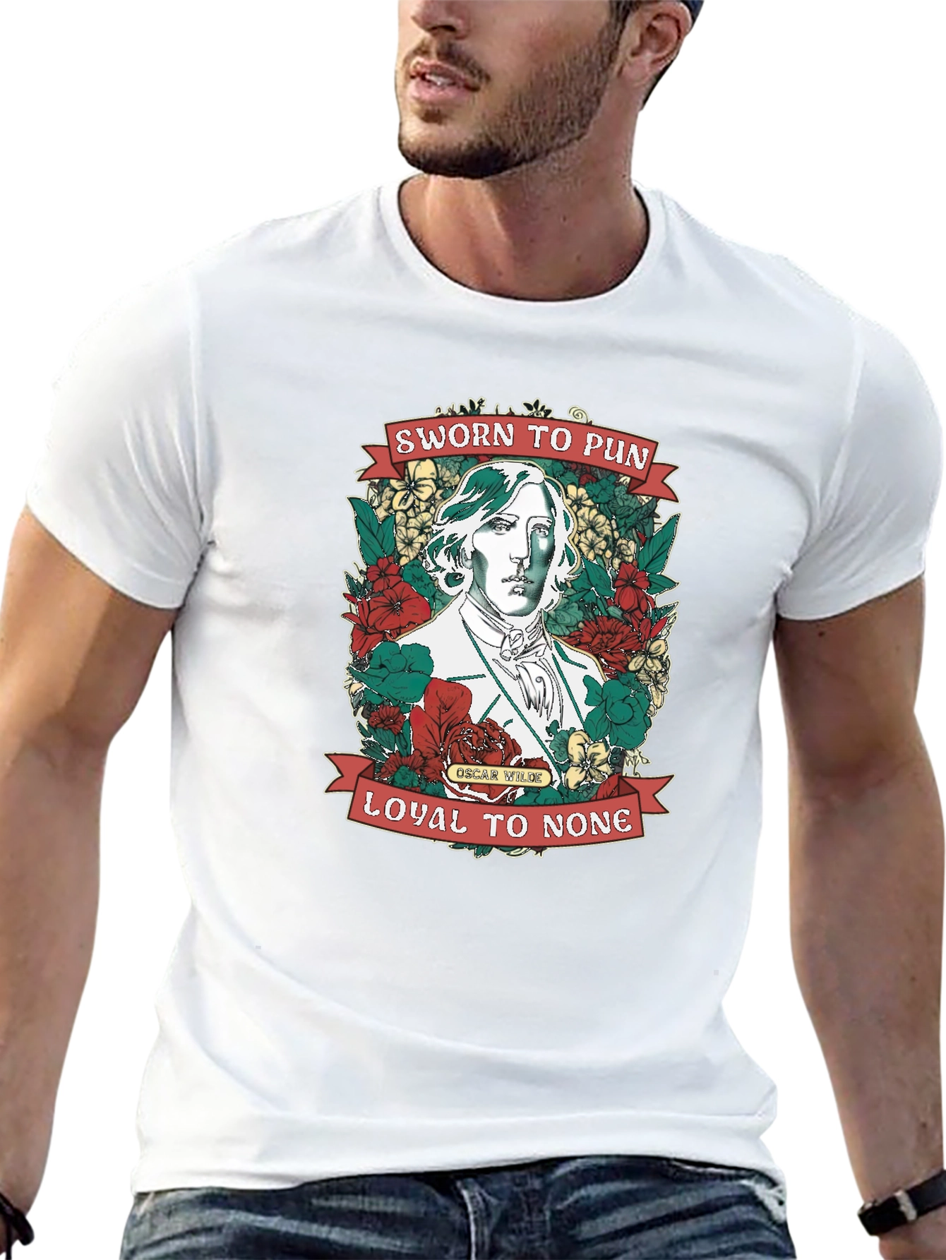 Sworn to Pun Oscar Wilde Graphic T-Shirt
