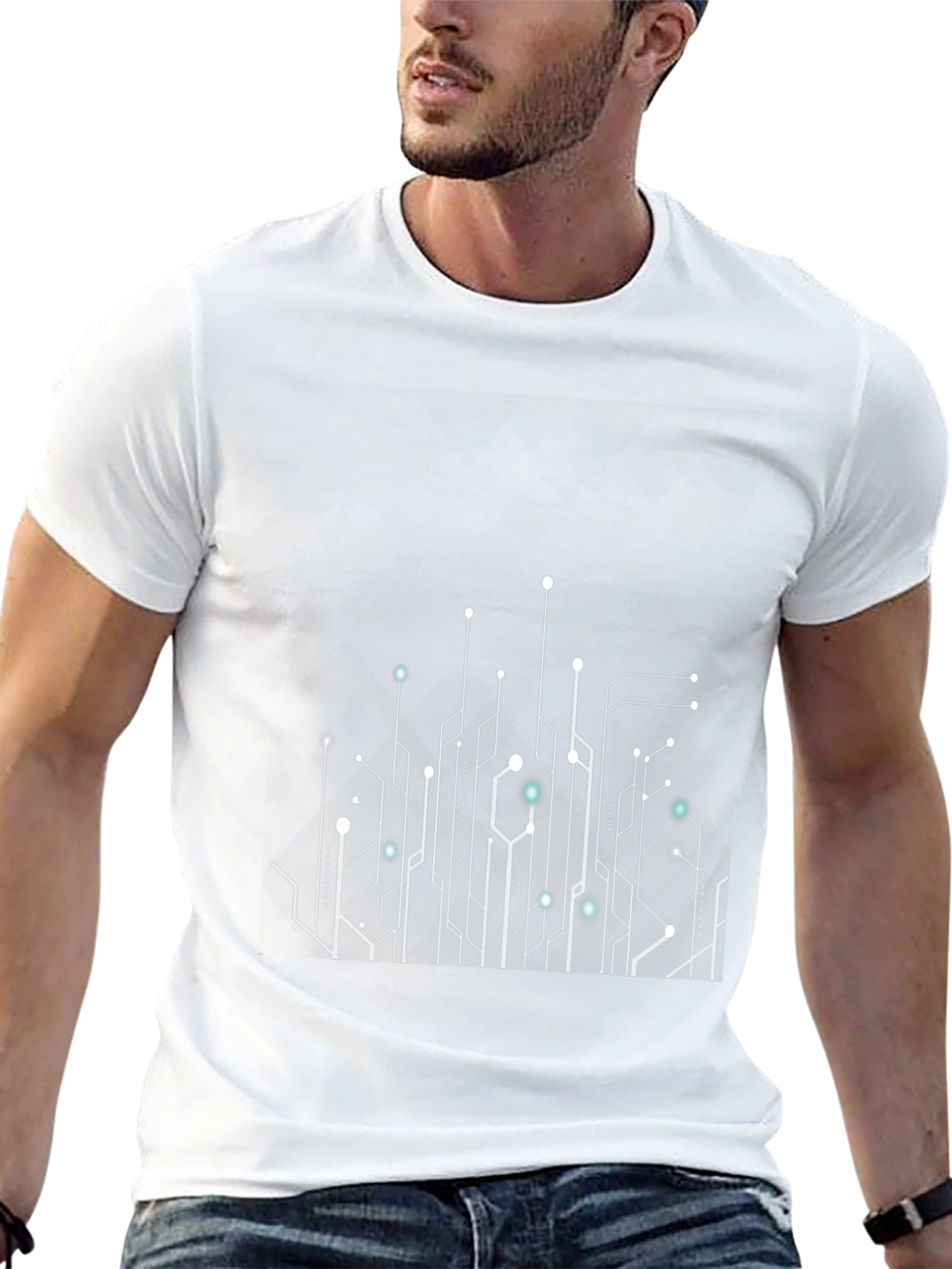 Circuit Board Graphic Tee - Black