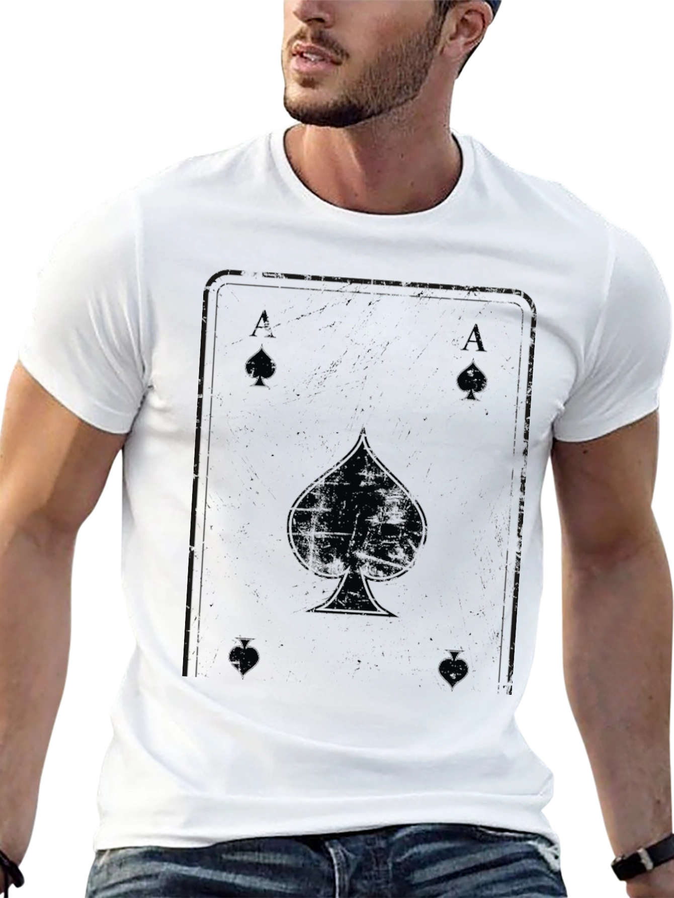 Ace of Spades Graphic Tee - Black Cotton T-Shirt