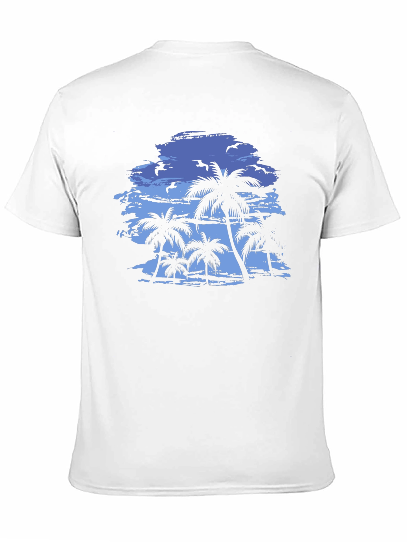 Tropical Palm Tree Graphic T-Shirt - Mens Black Tee