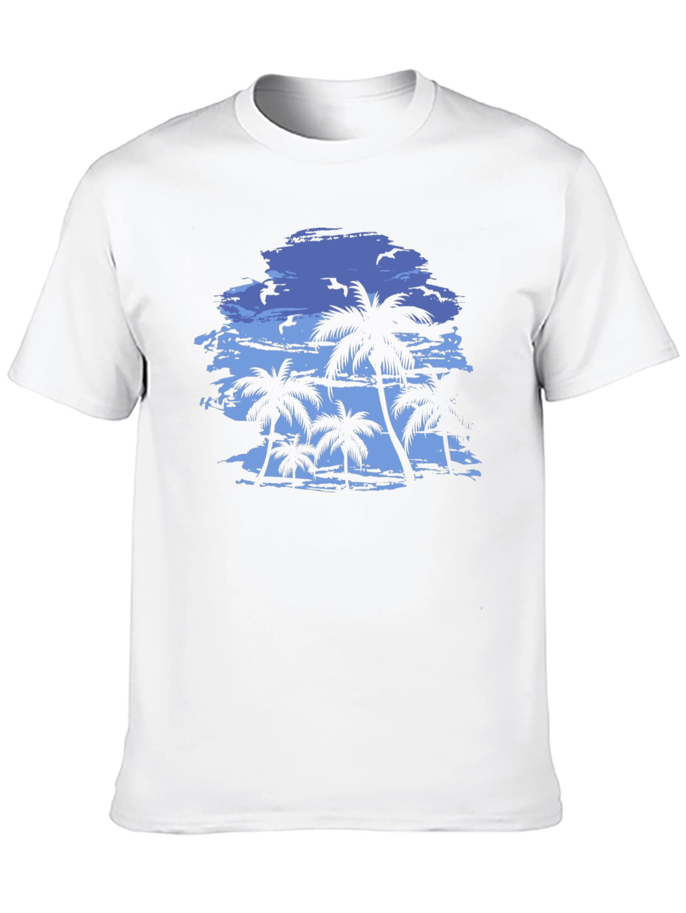 Tropical Palm Tree Graphic T-Shirt - Mens Black Tee