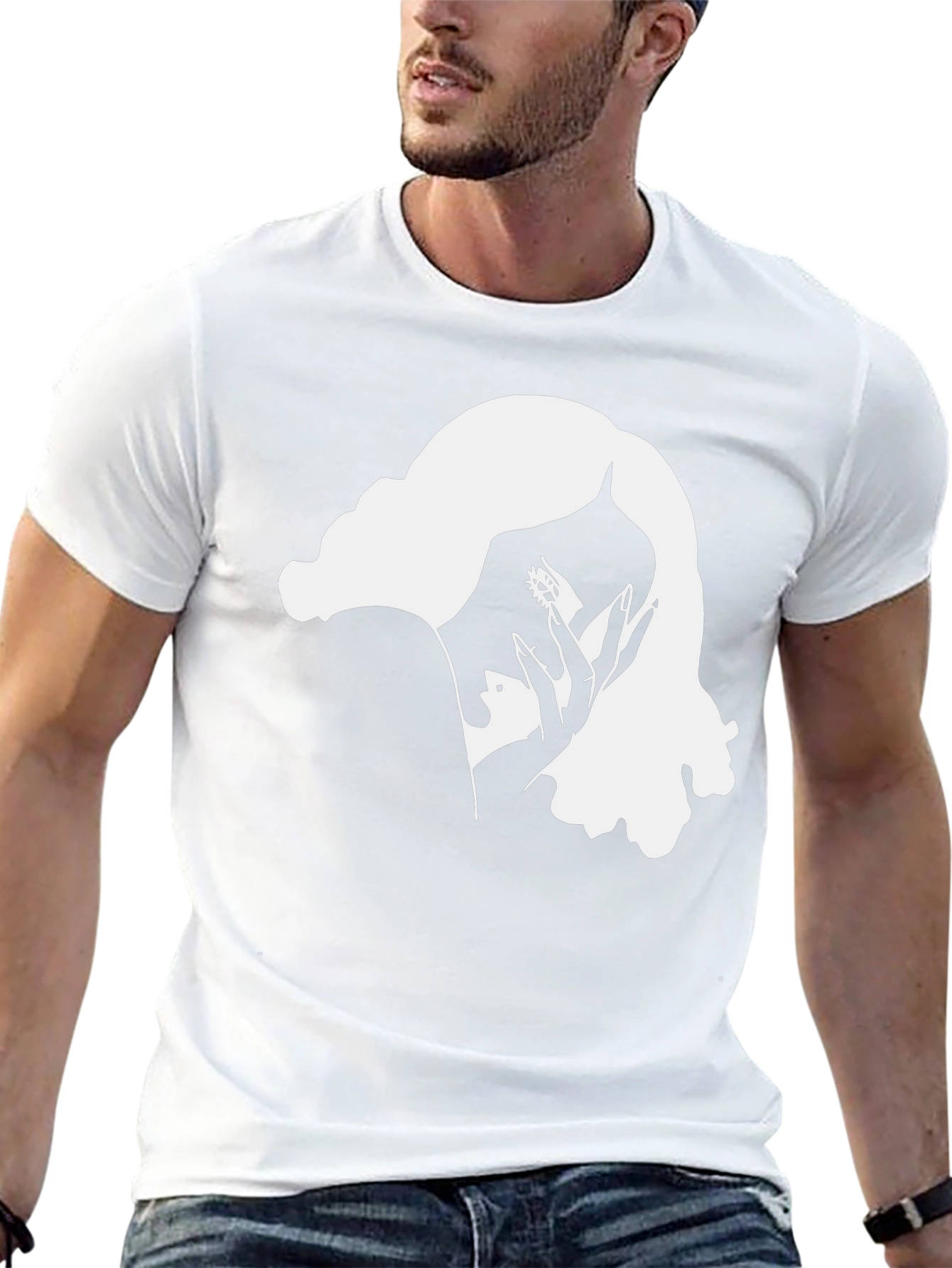 Mystic Woman Graphic Tee - Black Cotton T-Shirt