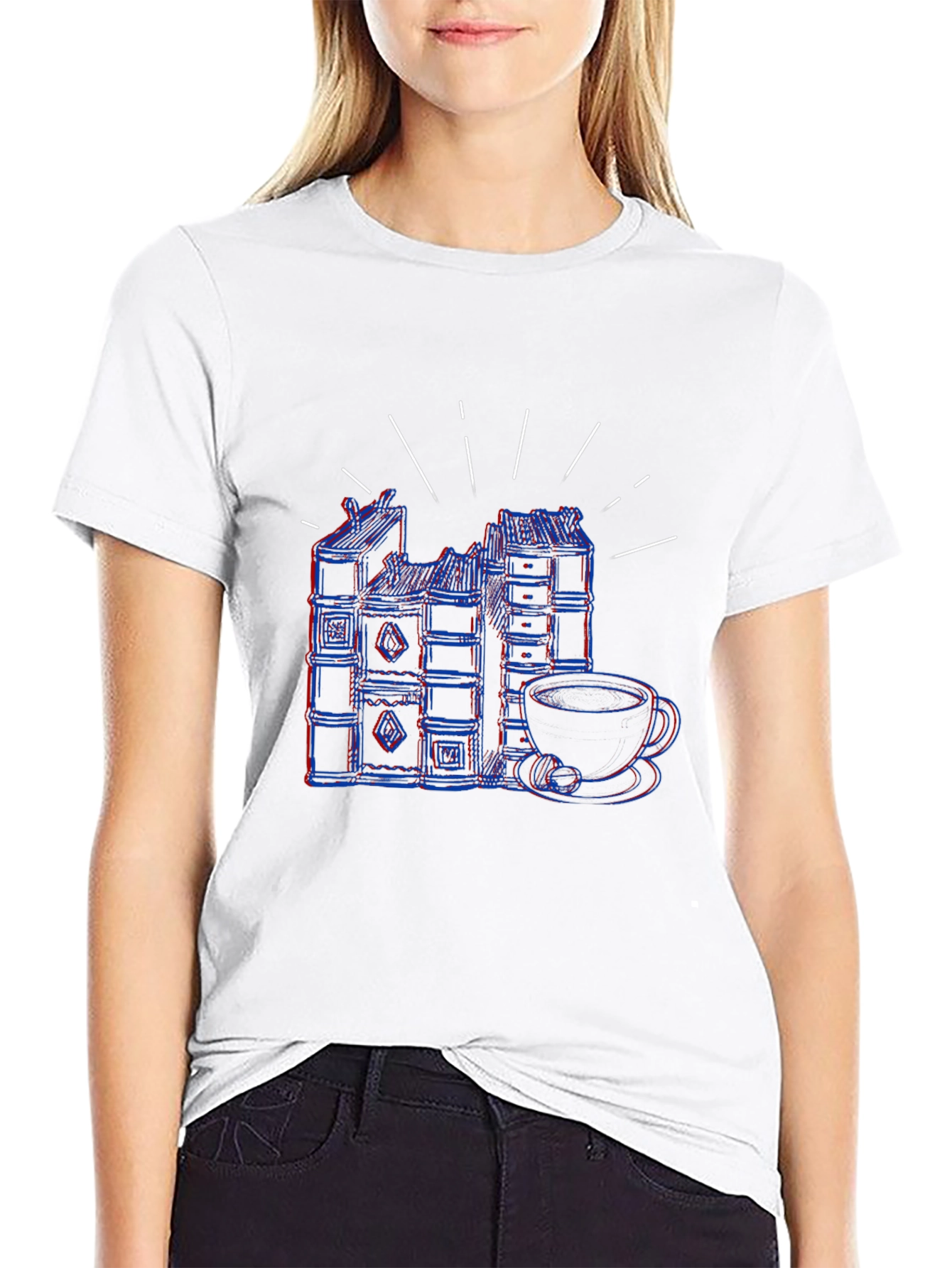 Retro Books and Coffee T-Shirt