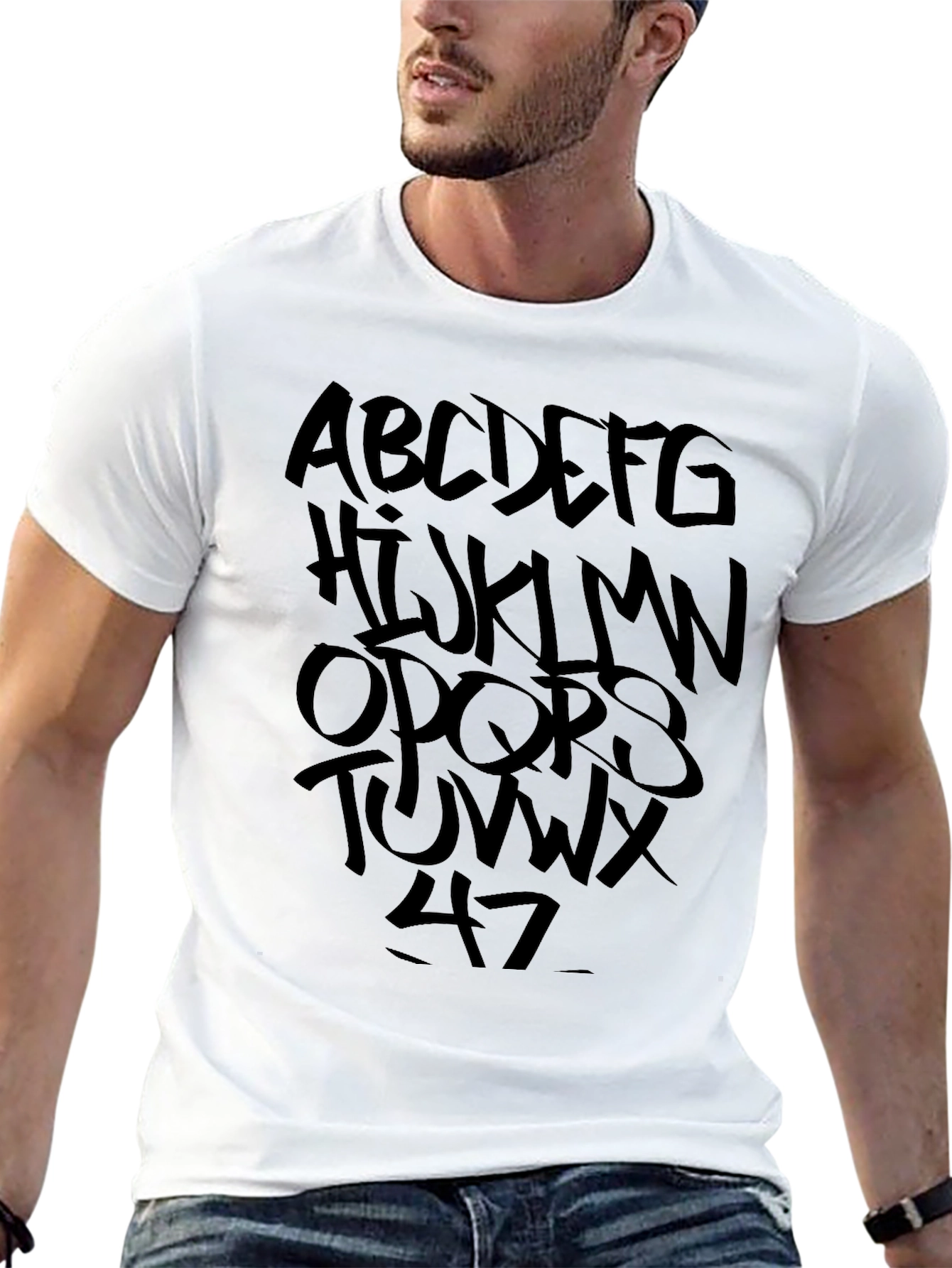 Graffiti Alphabet Black T-Shirt