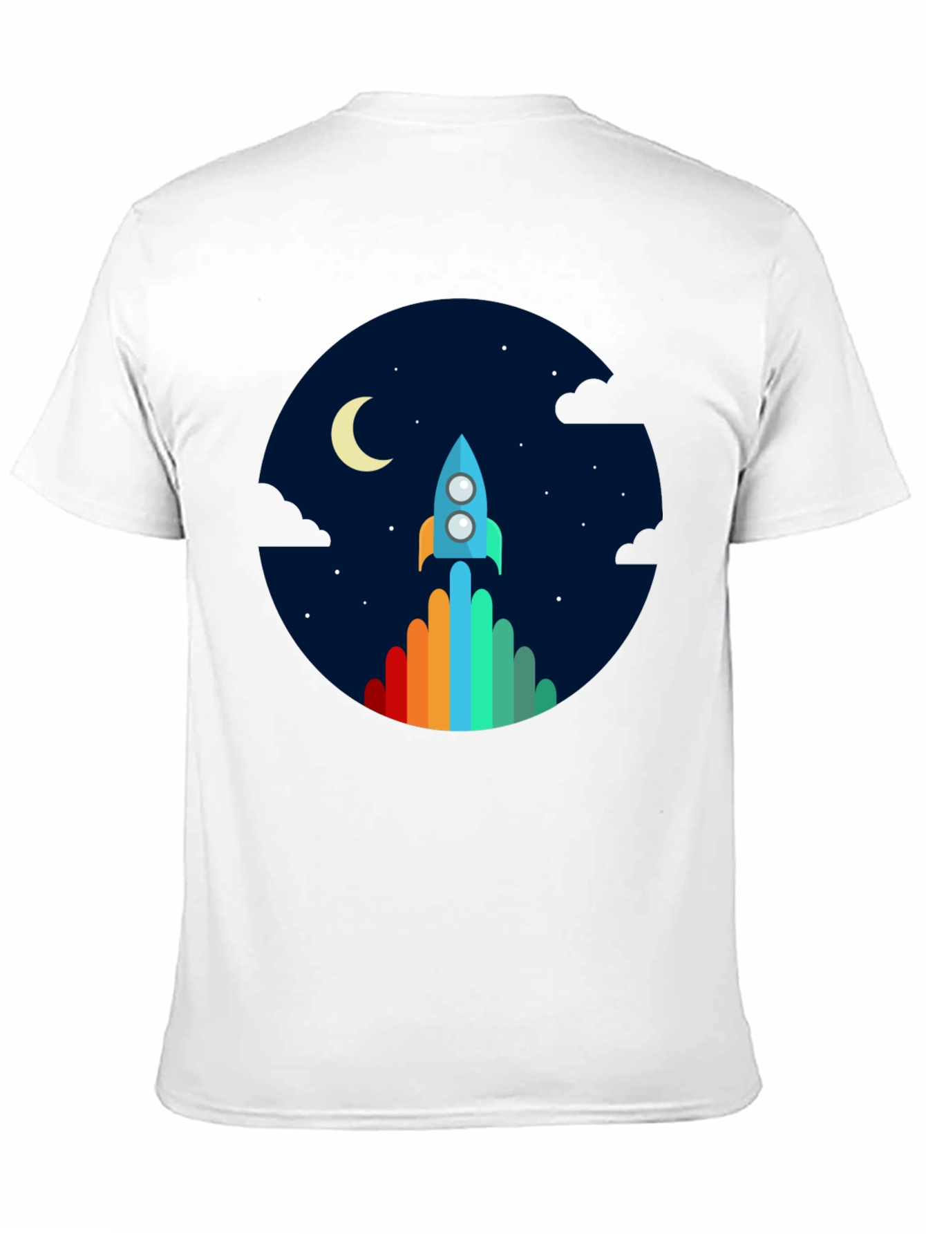 Rocket Launch Graphic Tee - Black Crew Neck