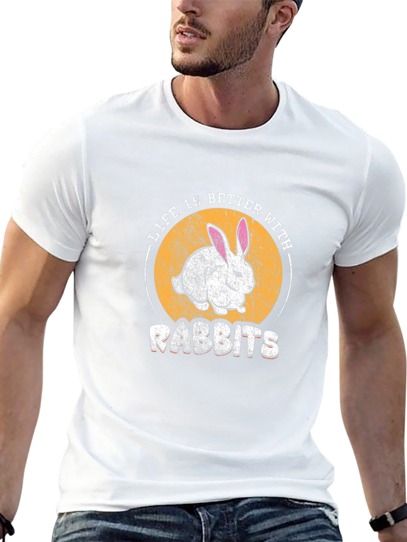Life is Better with Rabbits Graphic T-Shirt