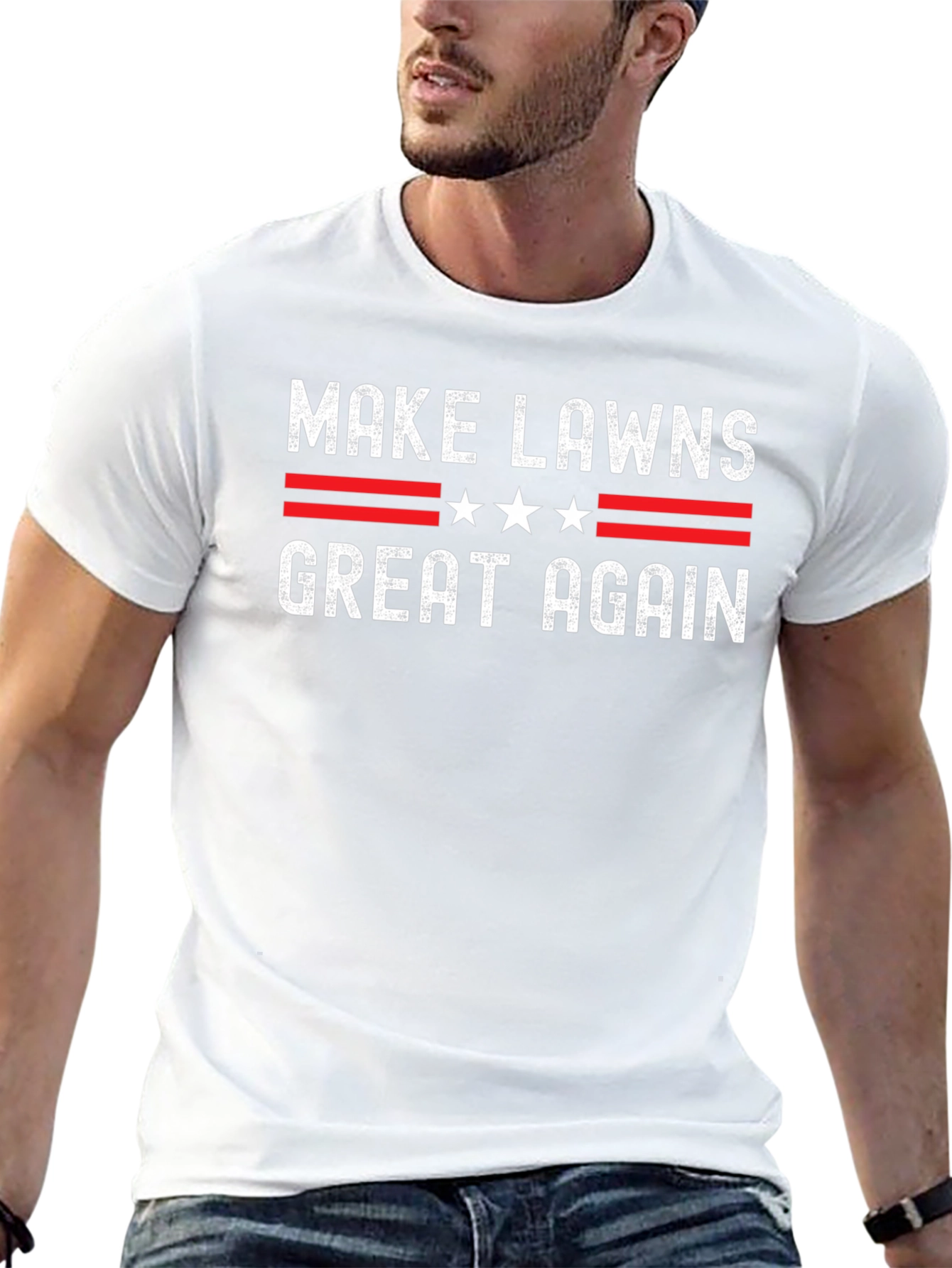 Make Lawns Great Again T-Shirt - Patriotic Gardening Tee