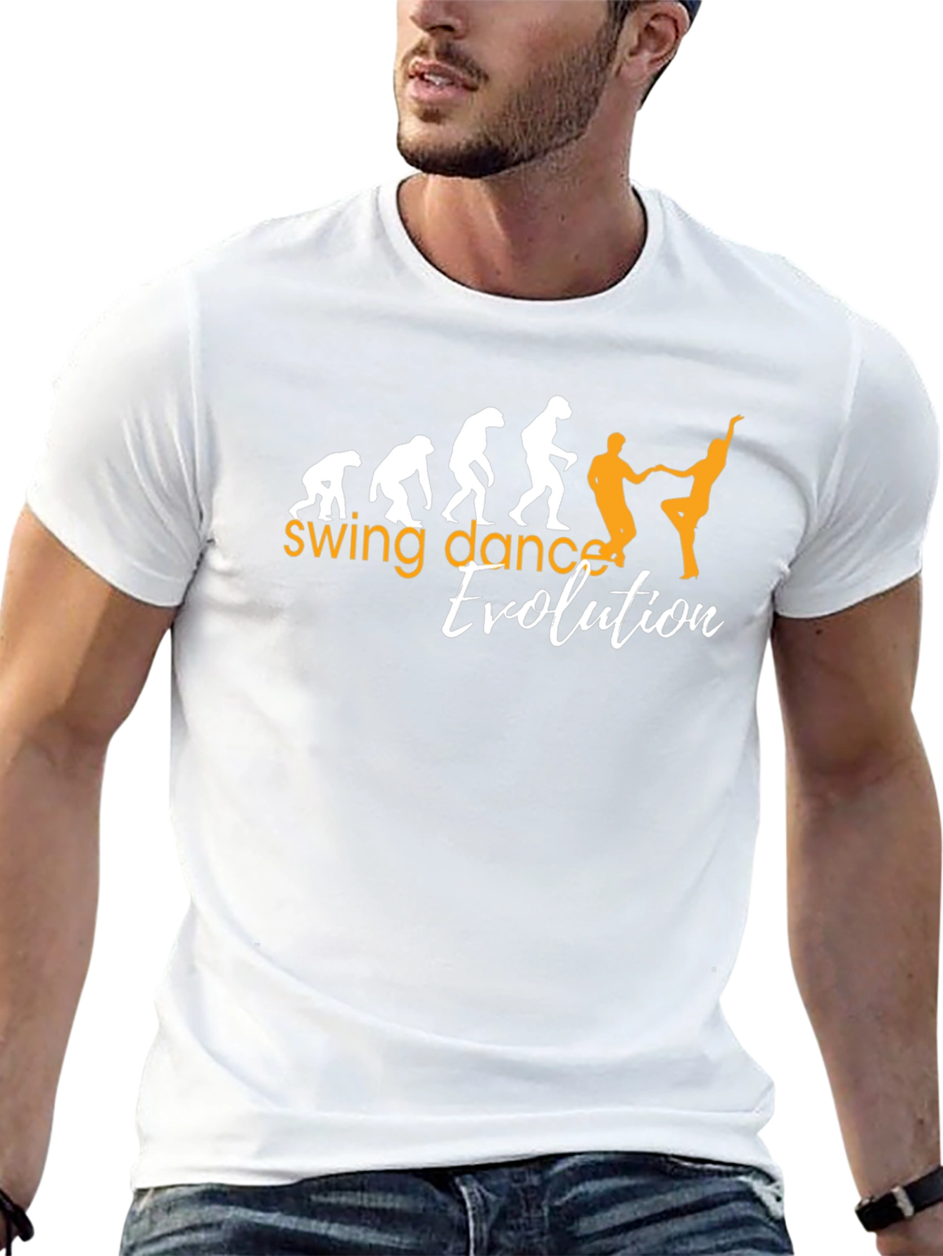 Swing Dance Evolution Graphic Tee - Black
