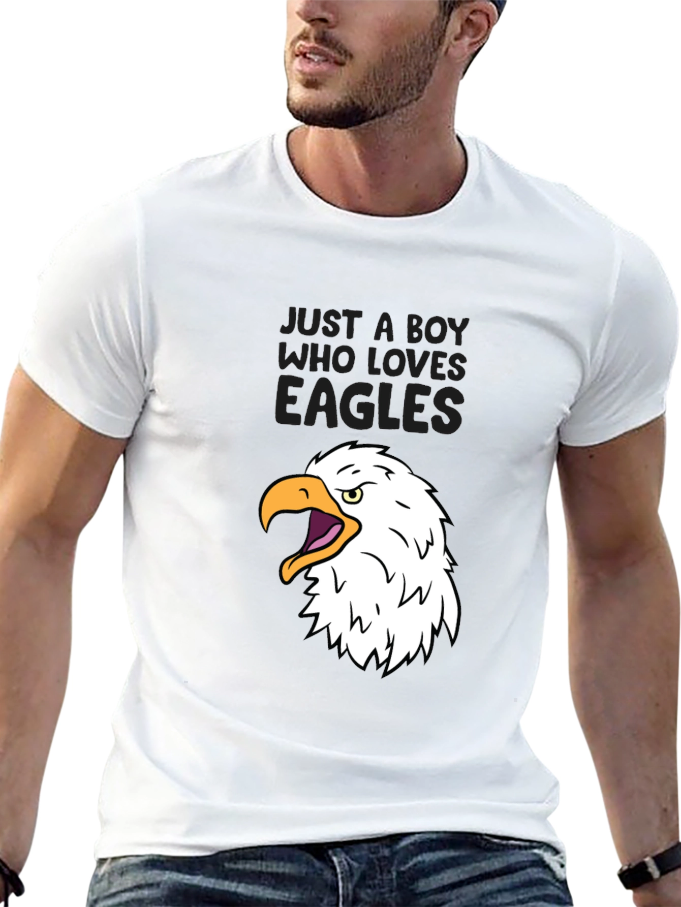 Boy Who Loves Eagles Graphic T-Shirt