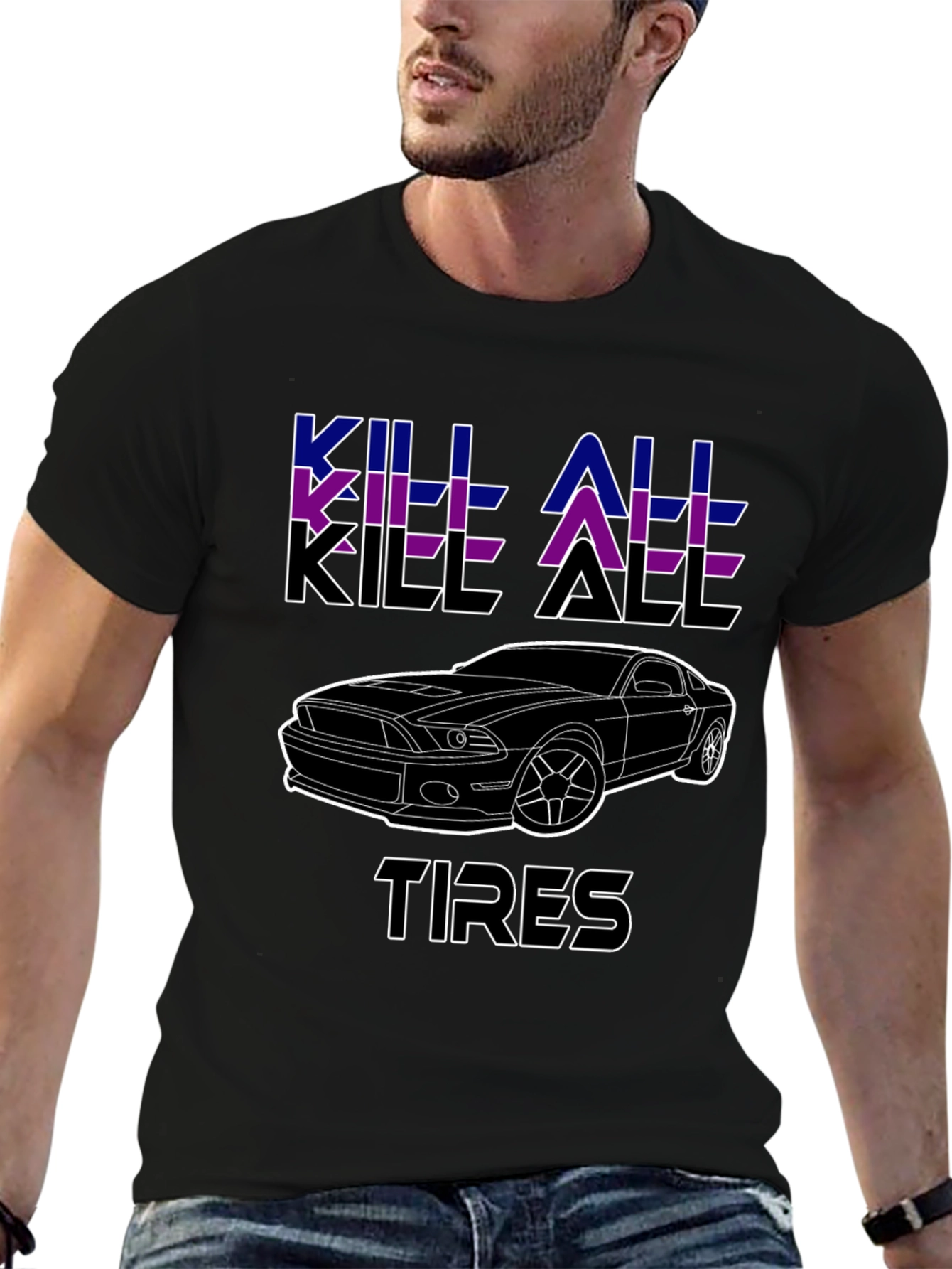 Kill All Tires Black Graphic Tee