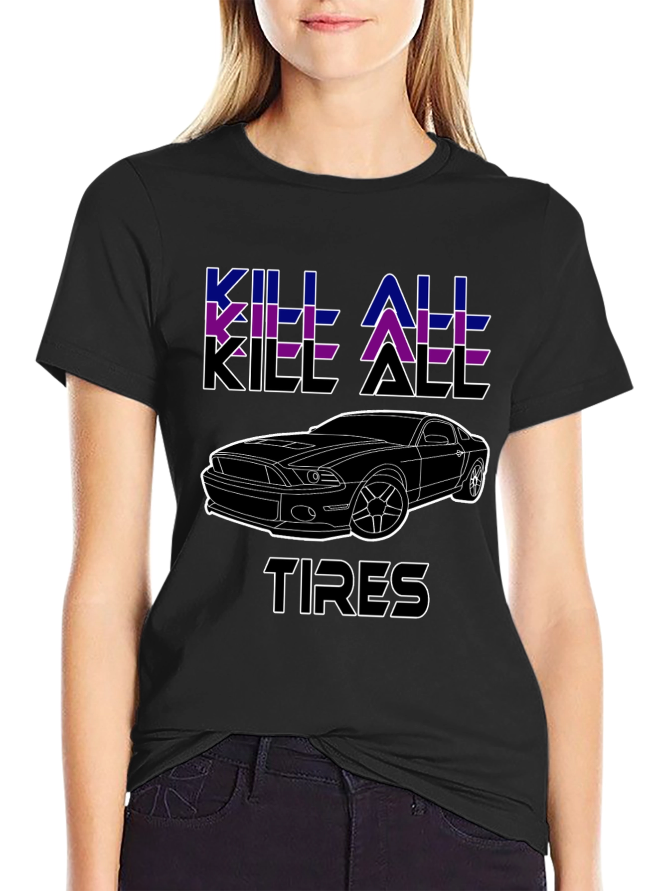 Kill All Tires Black Graphic Tee