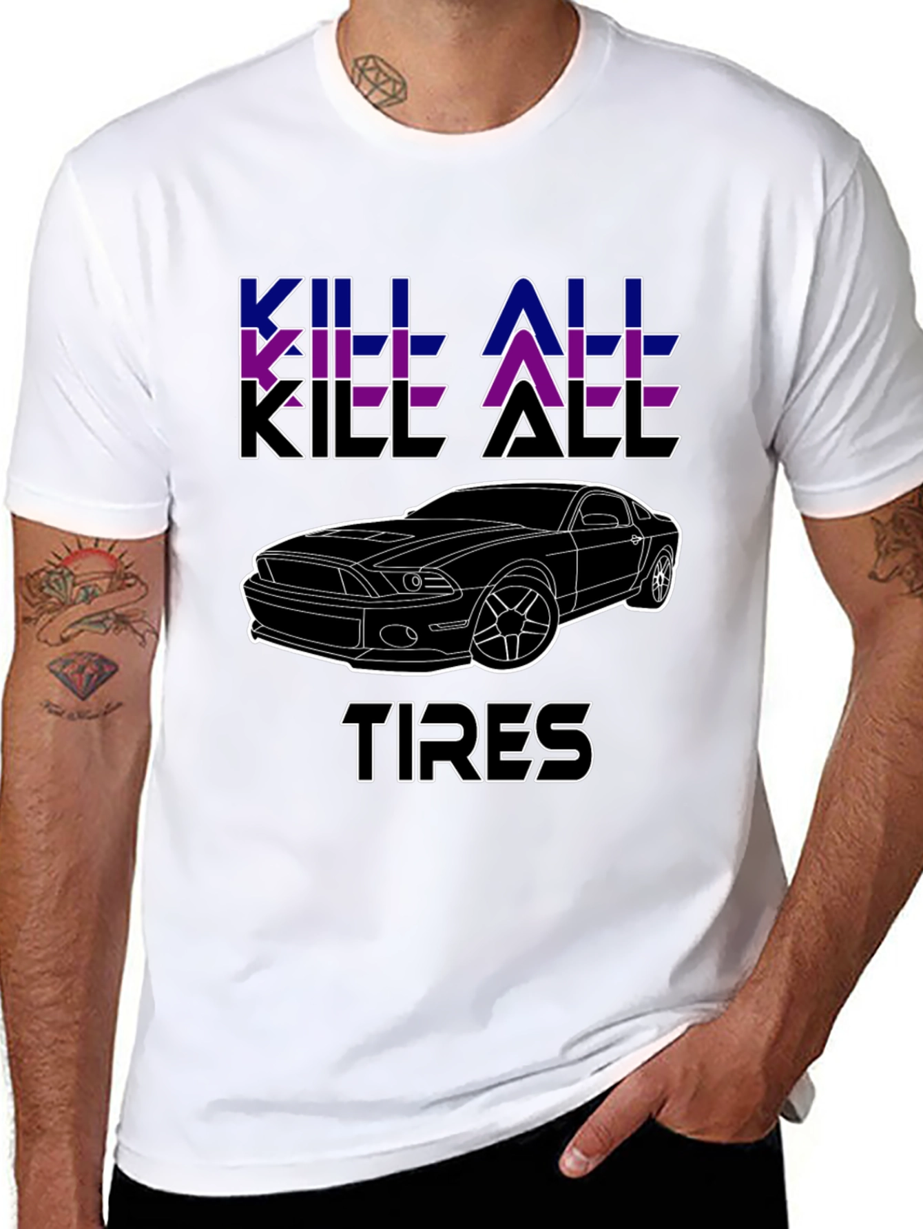 Kill All Tires Black Graphic Tee