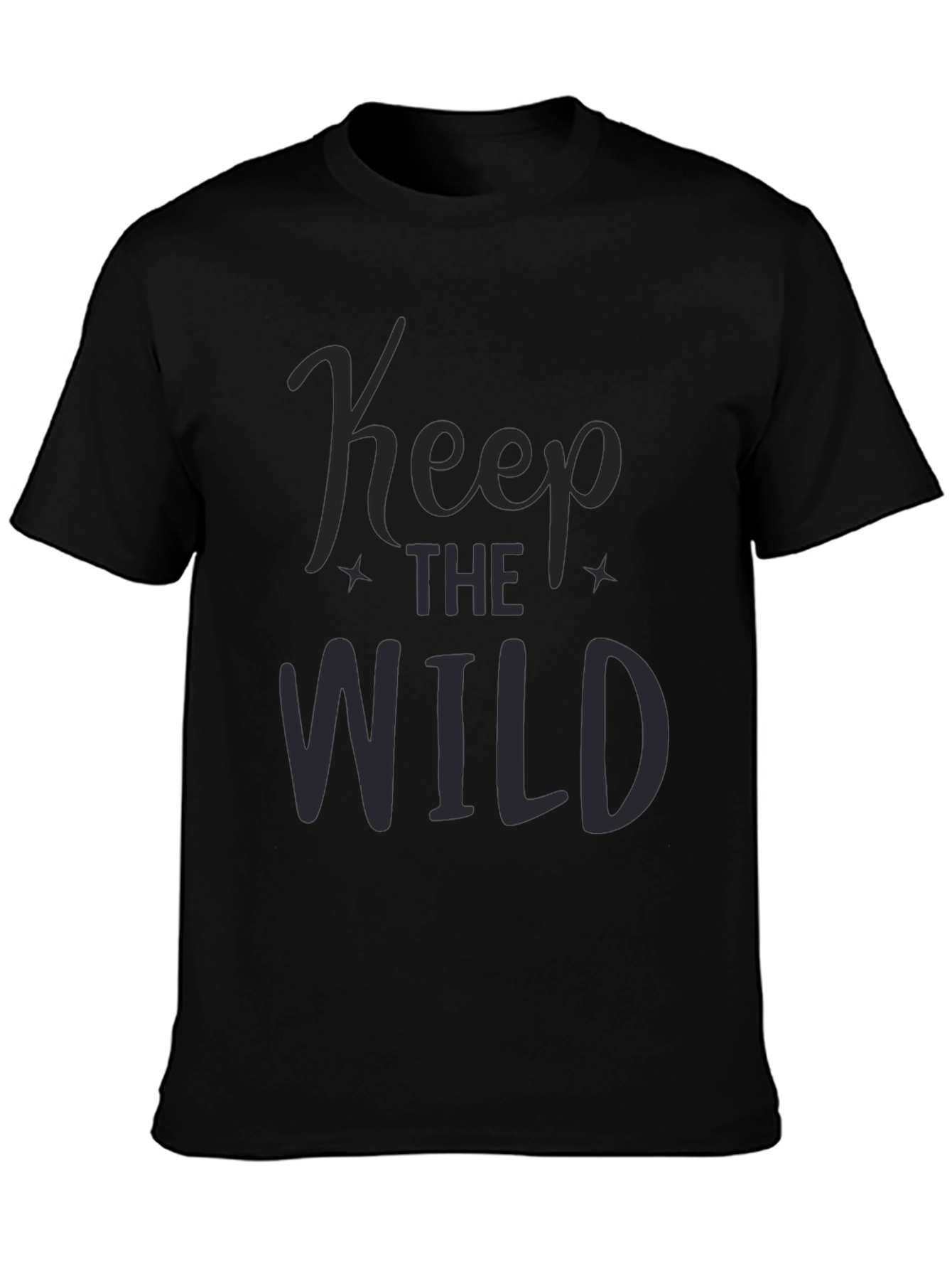 Keep the Wild Black Graphic Tee for Men