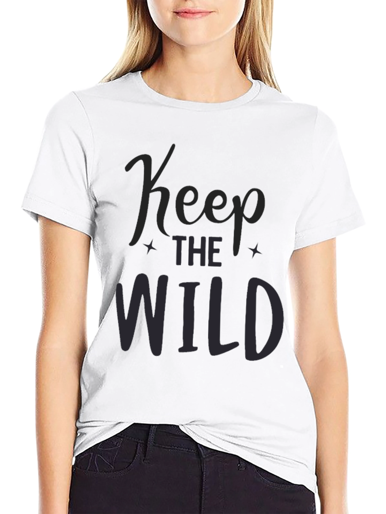Keep the Wild Black Graphic Tee for Men