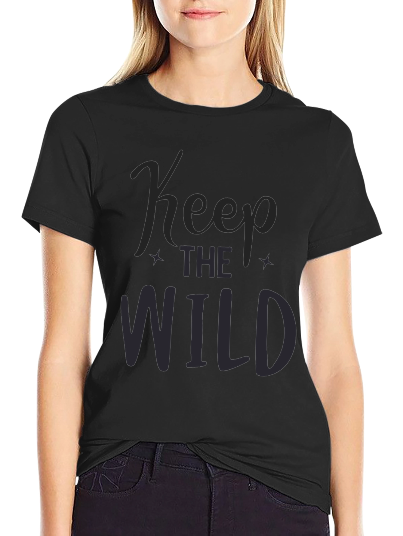 Keep the Wild Black Graphic Tee for Men