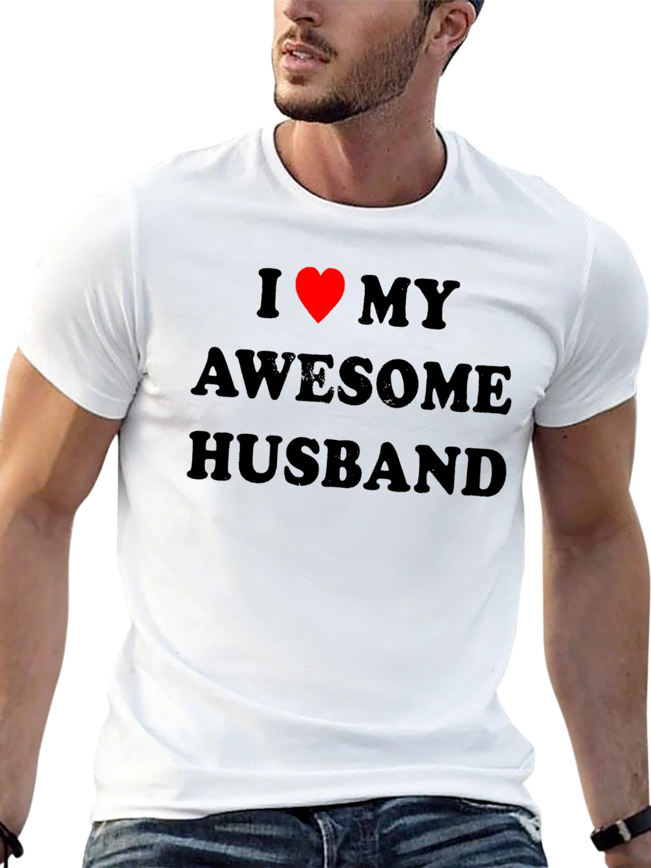 I Heart My Awesome Husband Graphic T-Shirt