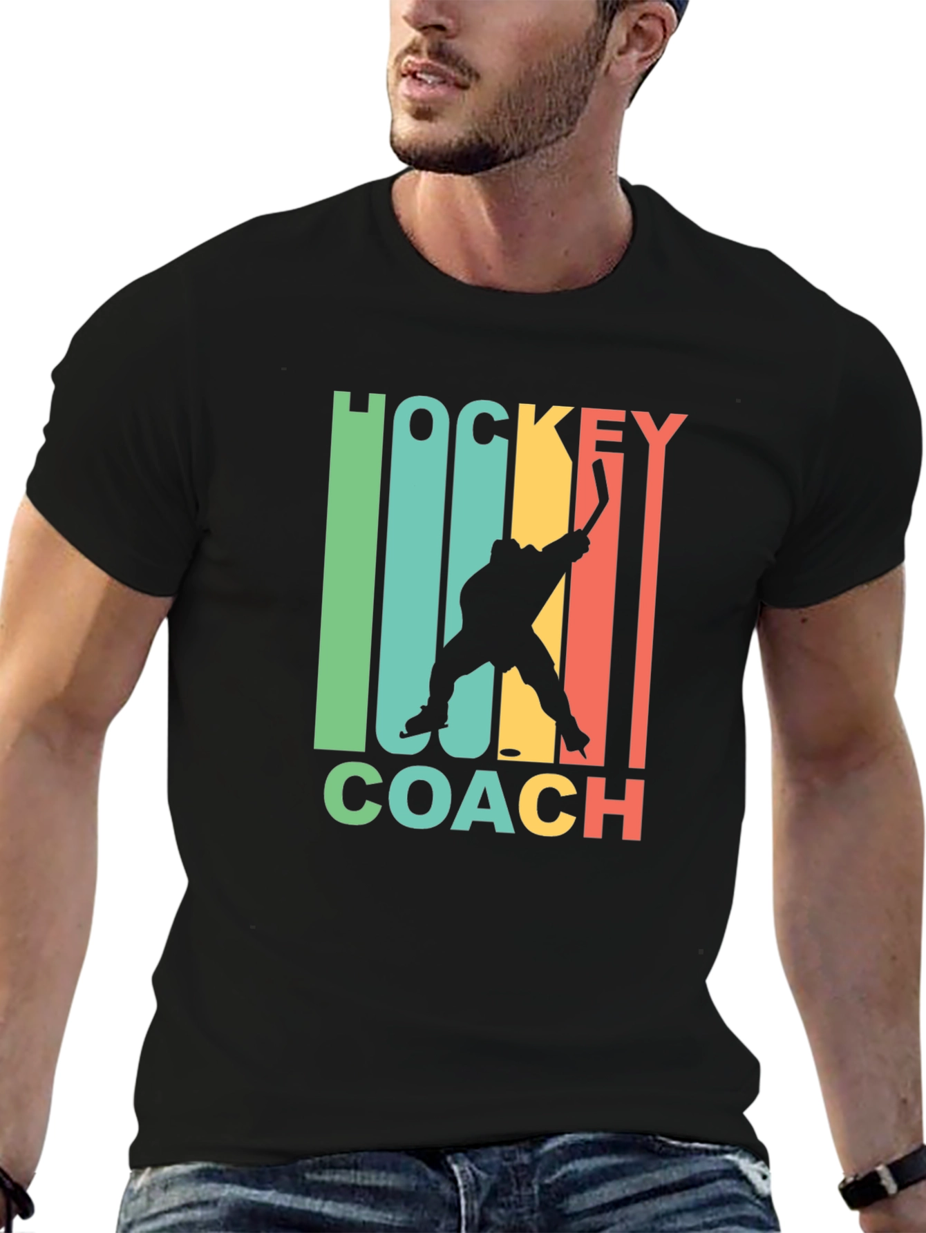 Hockey Coach Graphic Tee - Retro Style