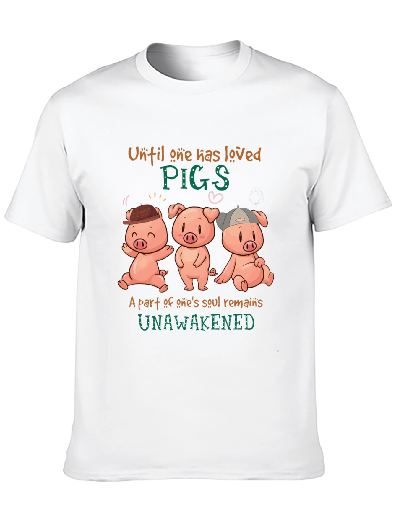 Cute Pig Graphic T-Shirt - Unisex Black Tee